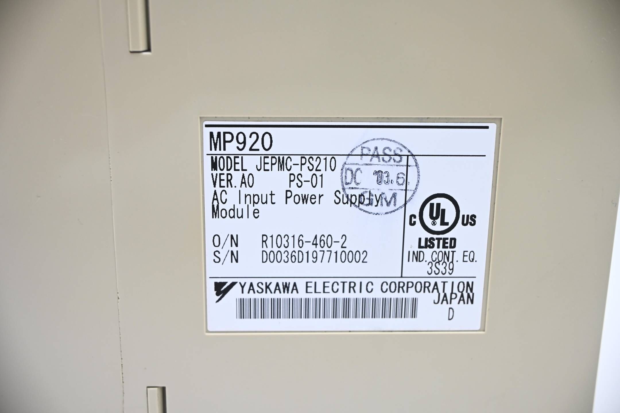 Yaskawa AC-Netzteilmodul MP920 ( JEPMC-PS210 )