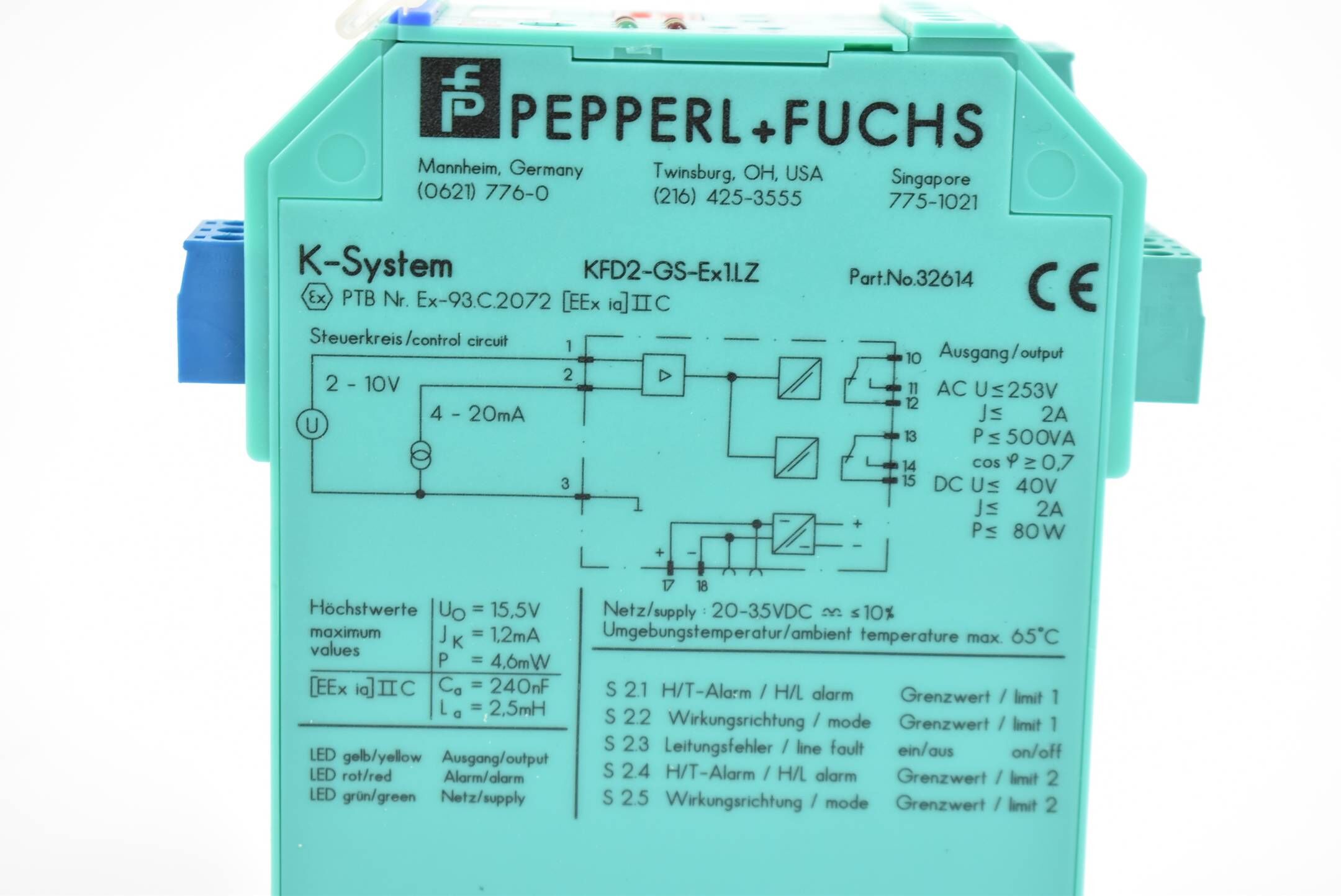 Pepperl & Fuchs KFD2-GS-Ex1LZ Grenzwertschalter 253V 2A ( 32614 )