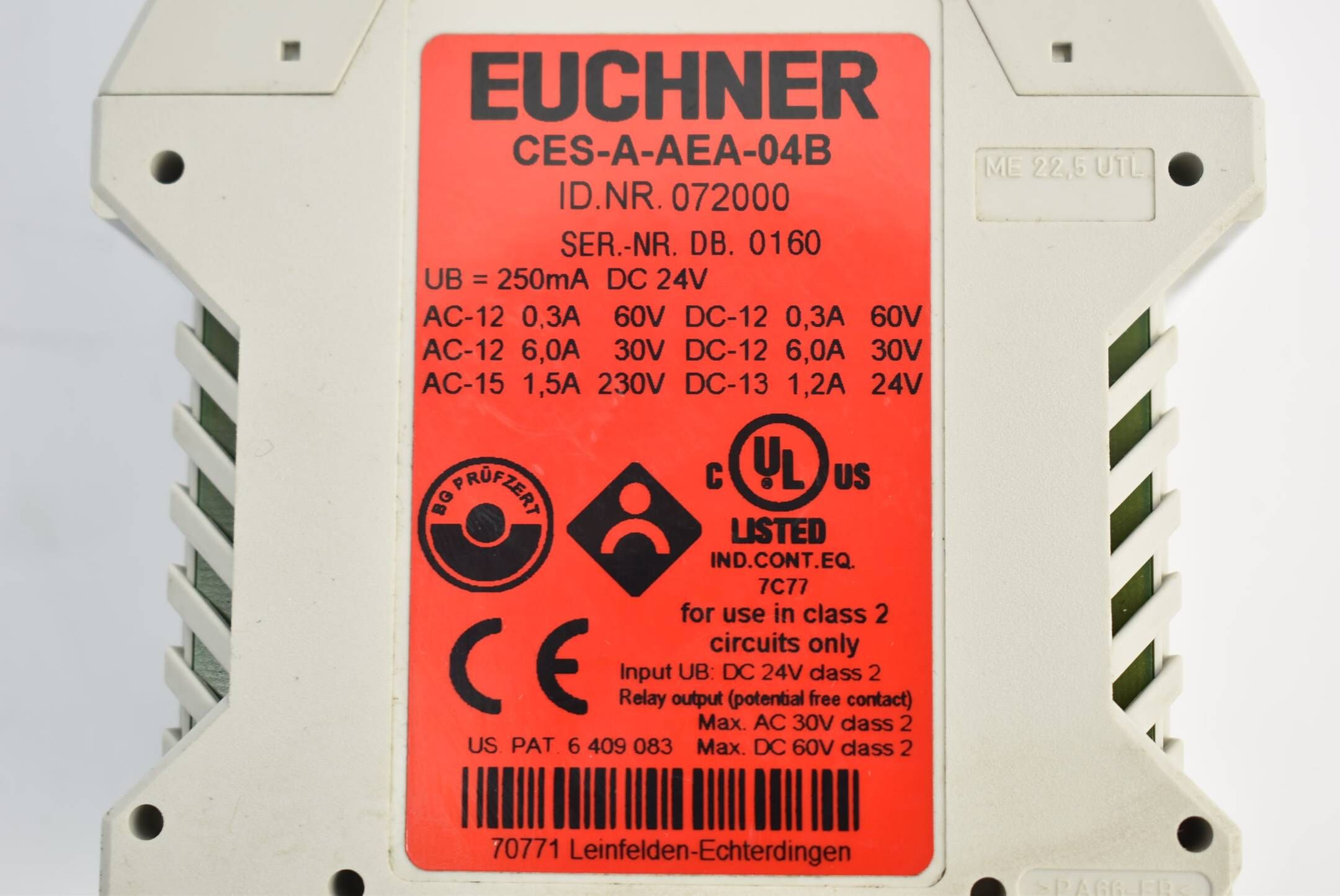 Euchner Safety Switch Auswertegerät CES-A-AEA-04B ( 072000 )
