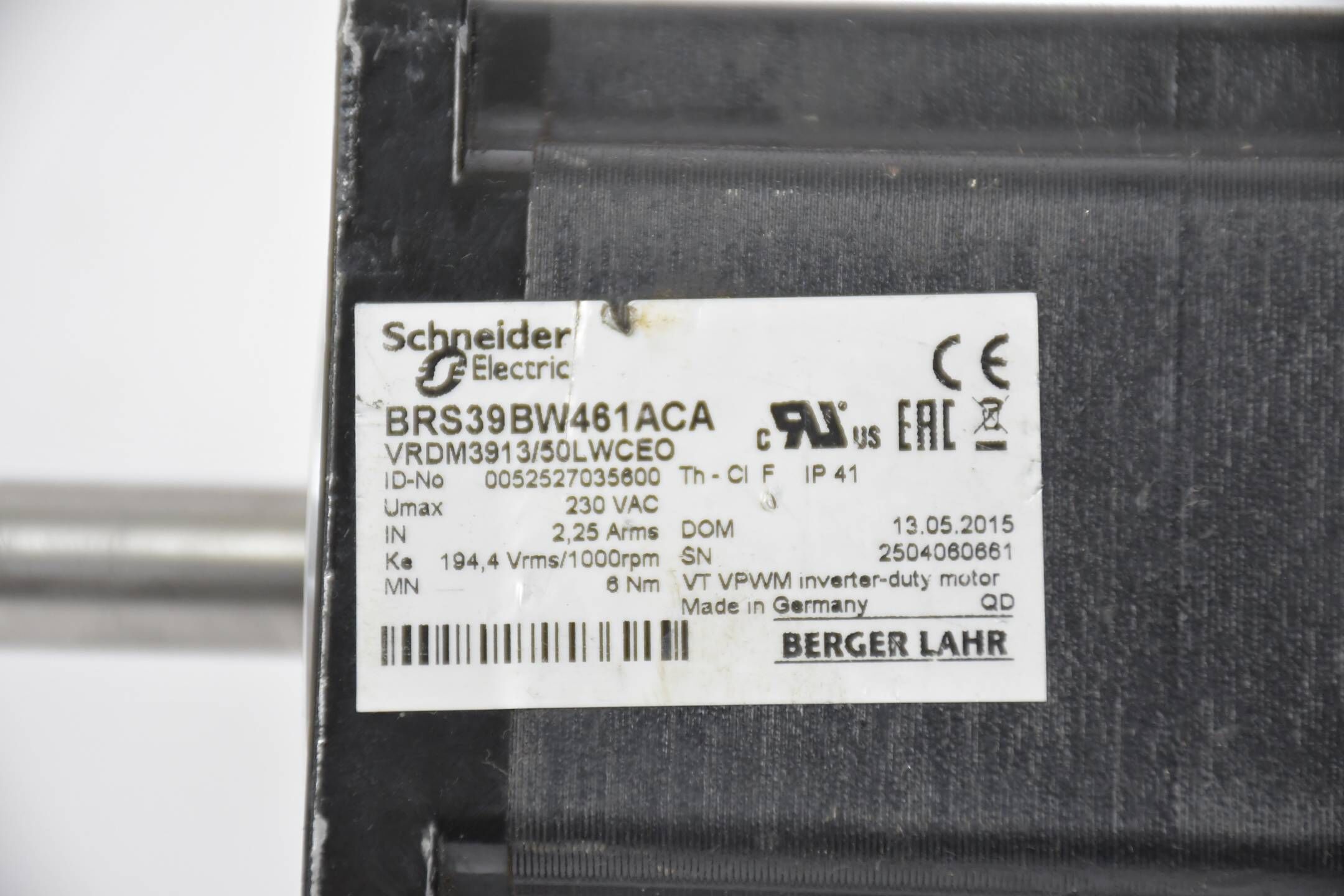 Schneider Electric 3-phasiger Schrittmotor BRS39BW461ACA