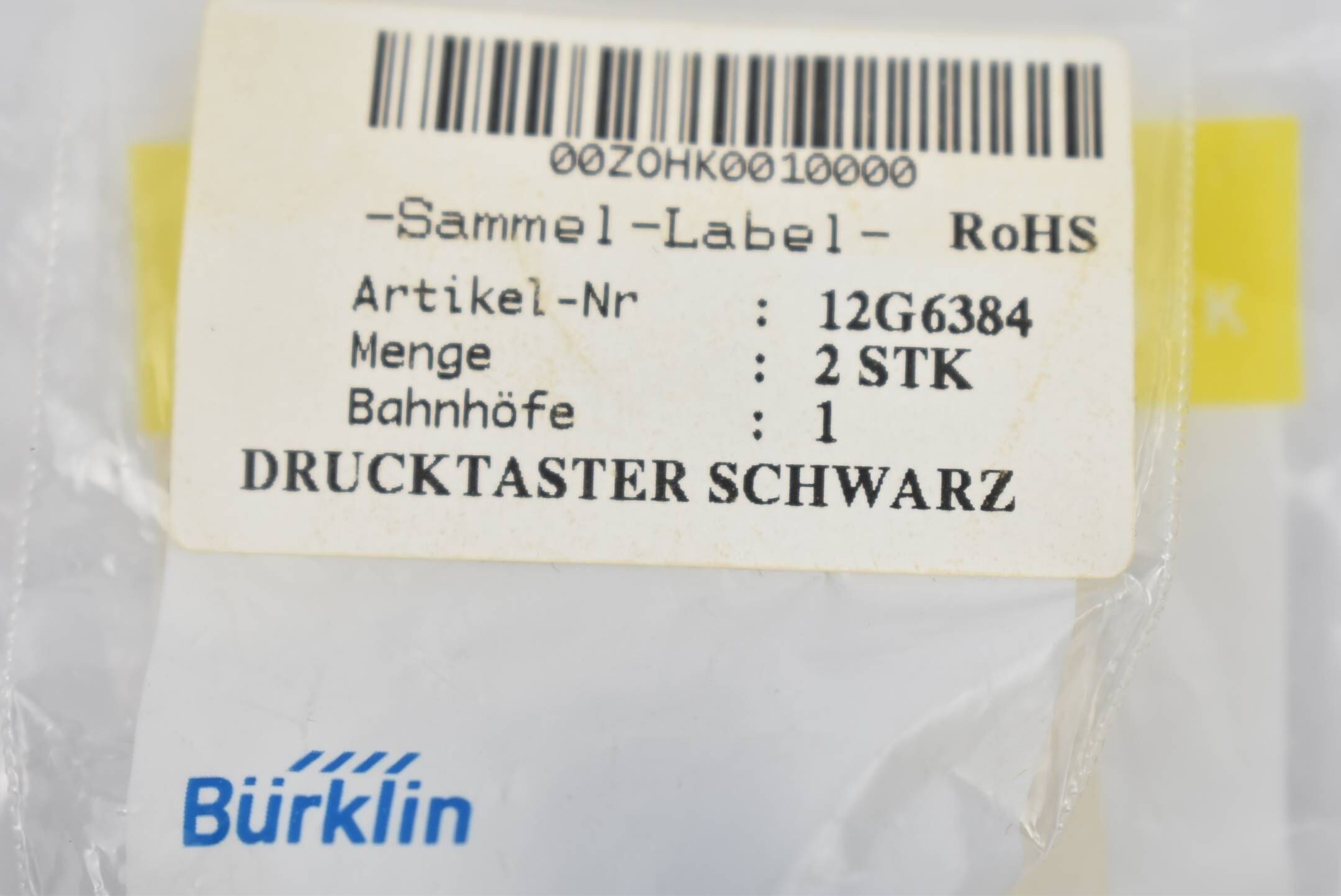 Bürklin Schaltelement 12G6301 ( 1.20.122 ) + Drucktaster 12G6384