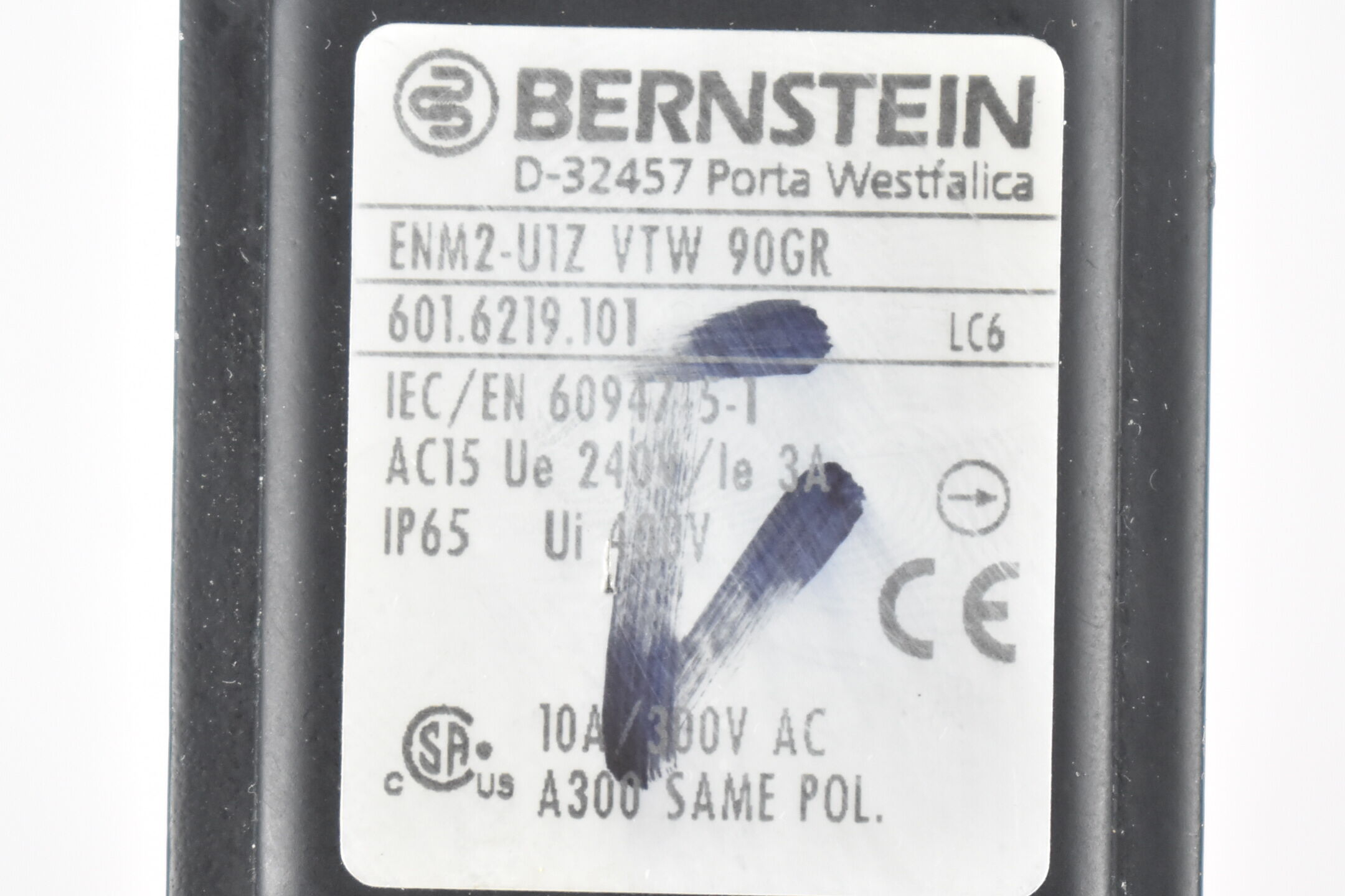 Bernstein Sicherheitsschalter Grenztaster ENM2-U1Z VTW 90GR ( 601.6219.101 )
