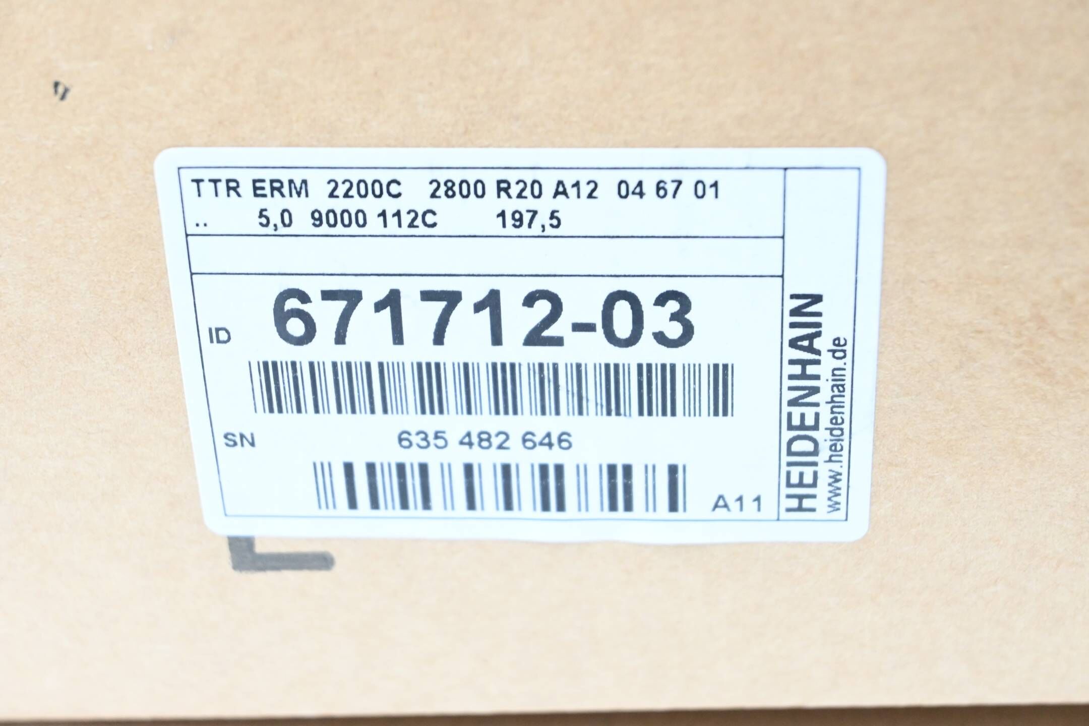 Heidenhain Teilungstrommel mit Zentrierbund TTR ERM 2200C ( 671712-03 ) Ver. A11