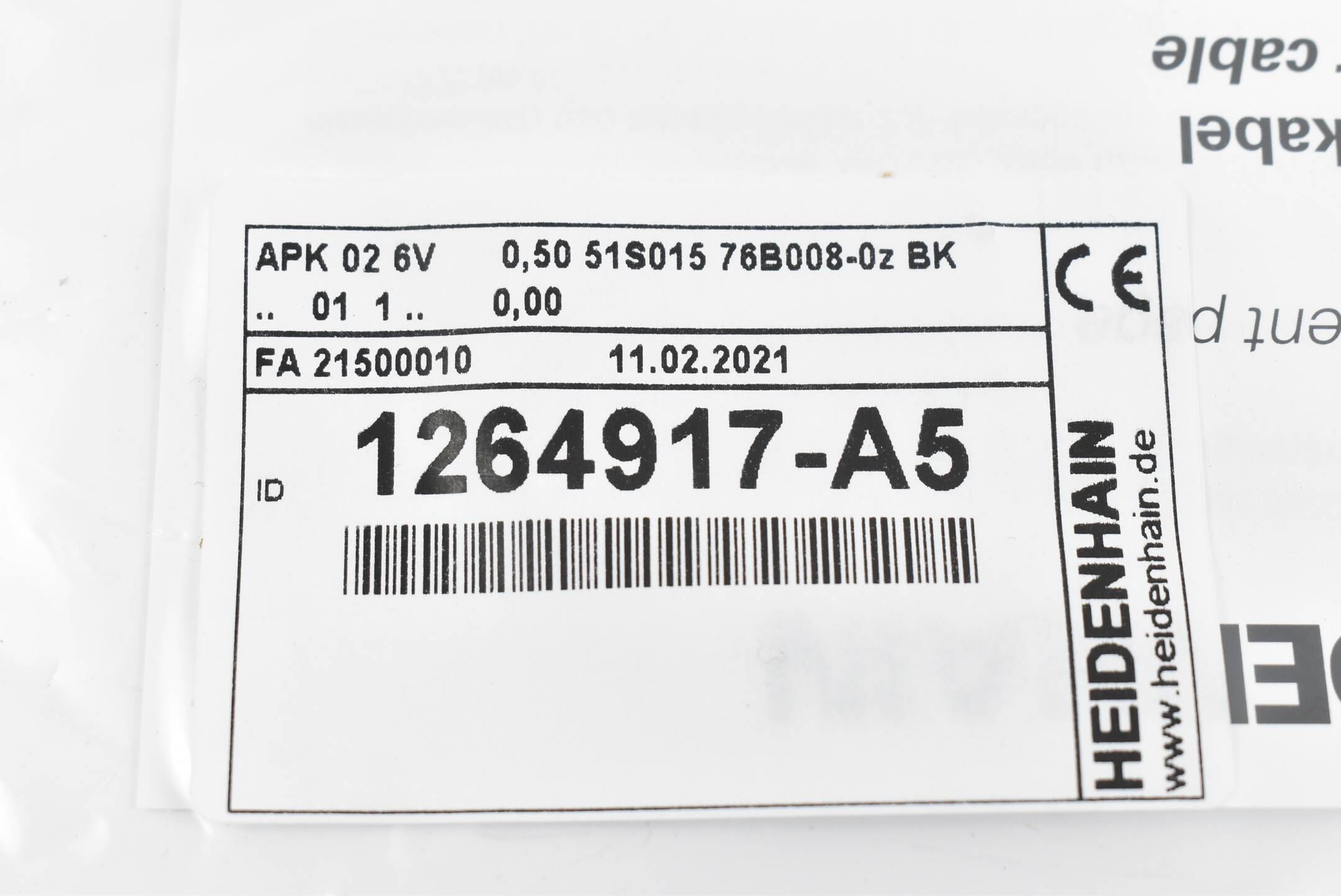 Heidenhain Adapterkabel APK 02 6V ( 1264917-A5 ) 0,5m