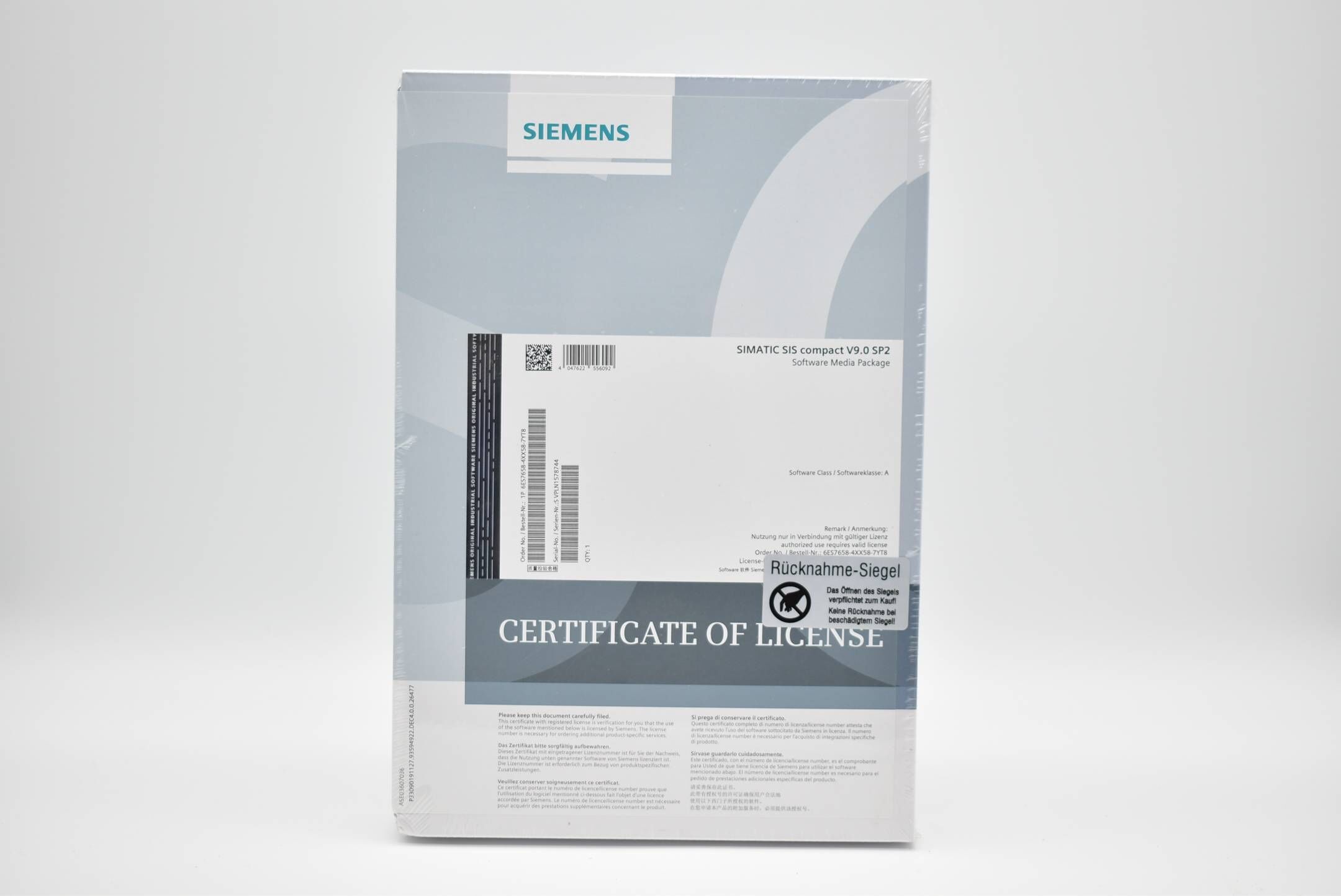 Siemens simatic SIS compact V9.0 SP2 Software Media Package 6ES7658-4XX58-7YT8