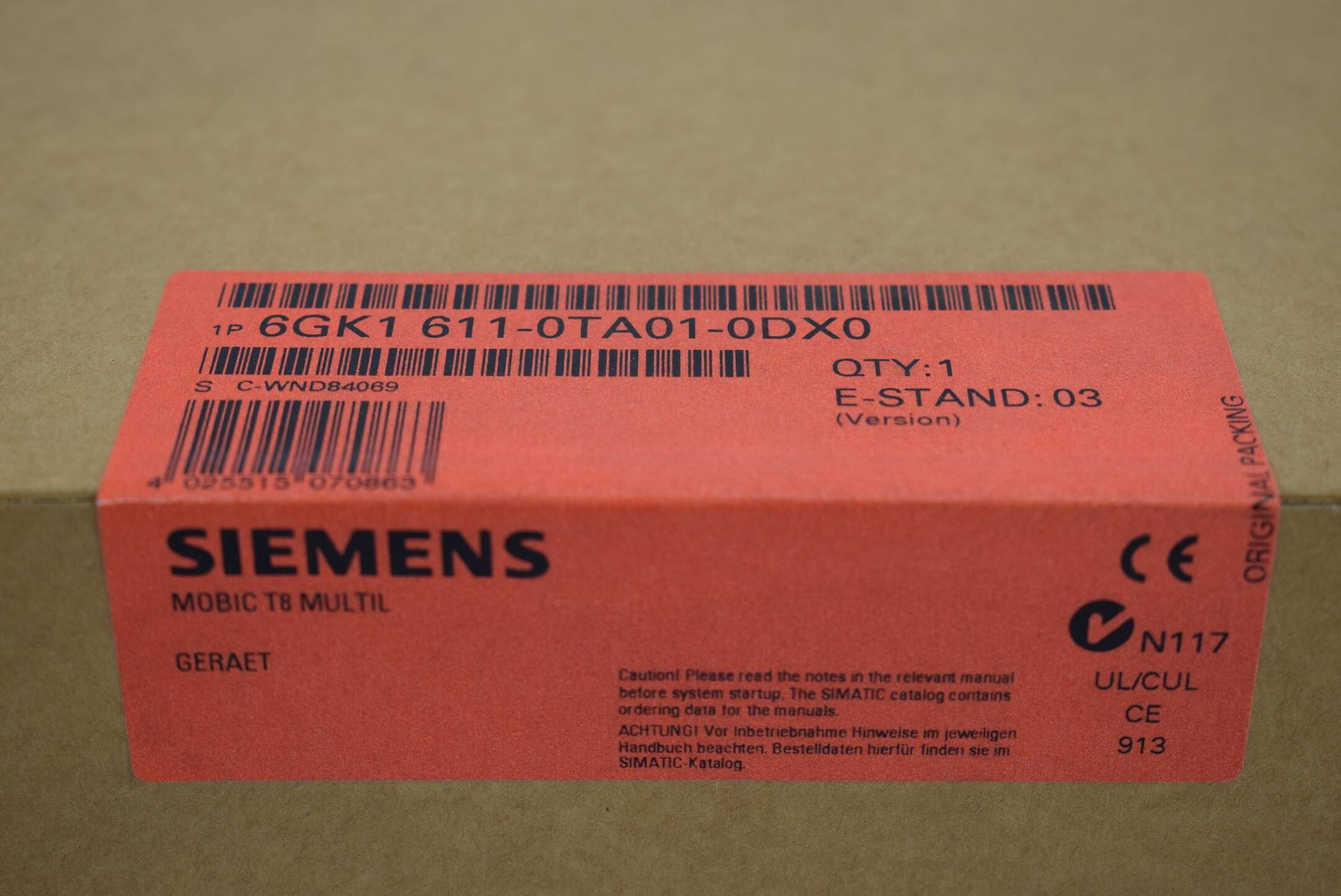 Siemens simatic HMI 6GK1 611-0TA01-0DX0 ( 6GK1611-0TA01-0DX0 ) E. 03