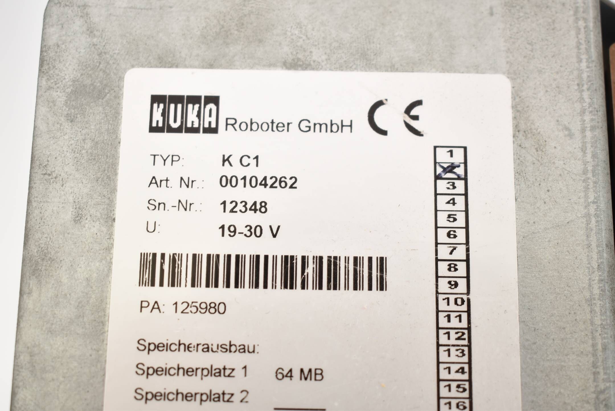 Kuka KRC1 Controller 00104262 inkl. 00102698