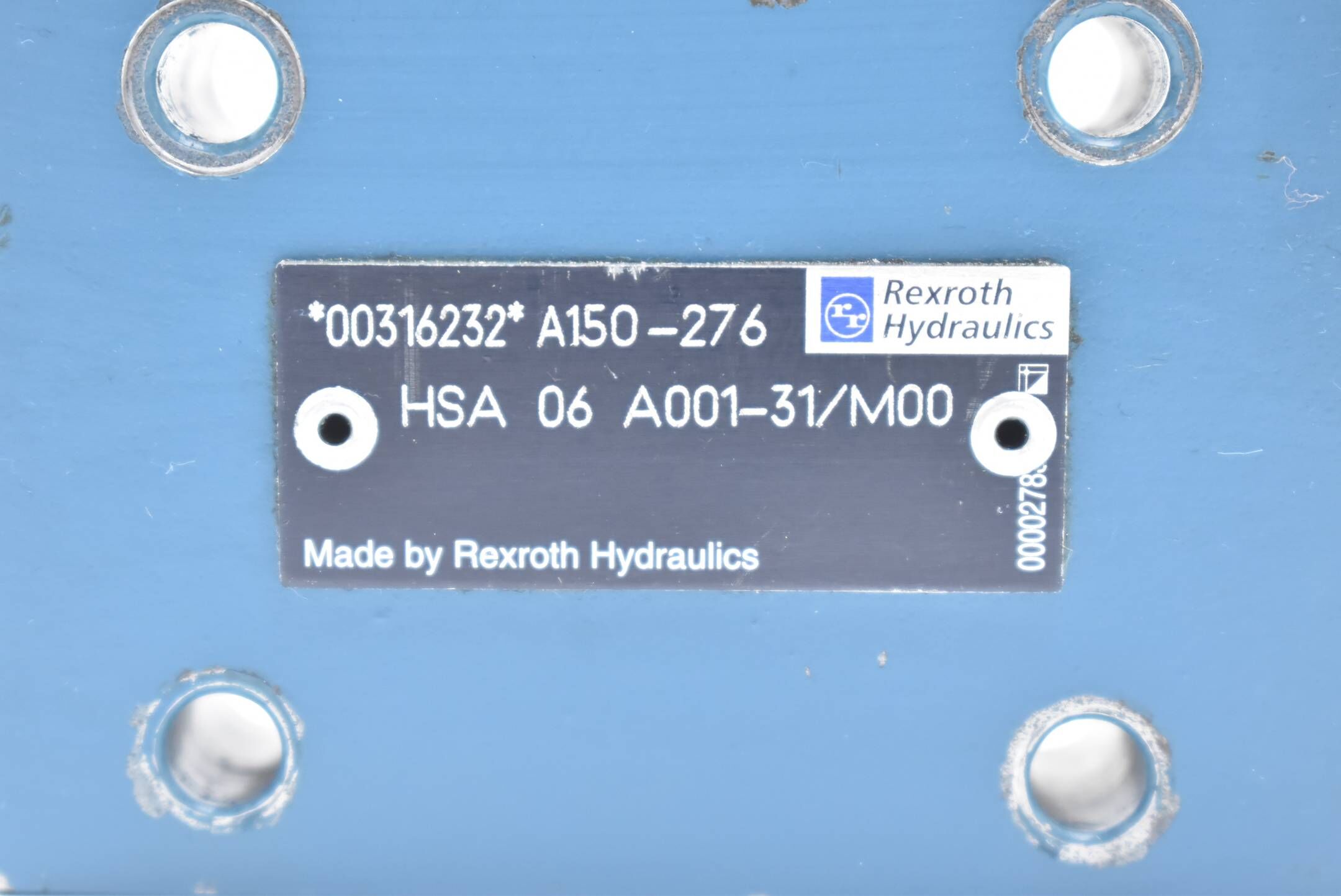 Rexroth Hydraulics Abdeckplatte HSA 06 A001-31/M00 ( 00316232 )