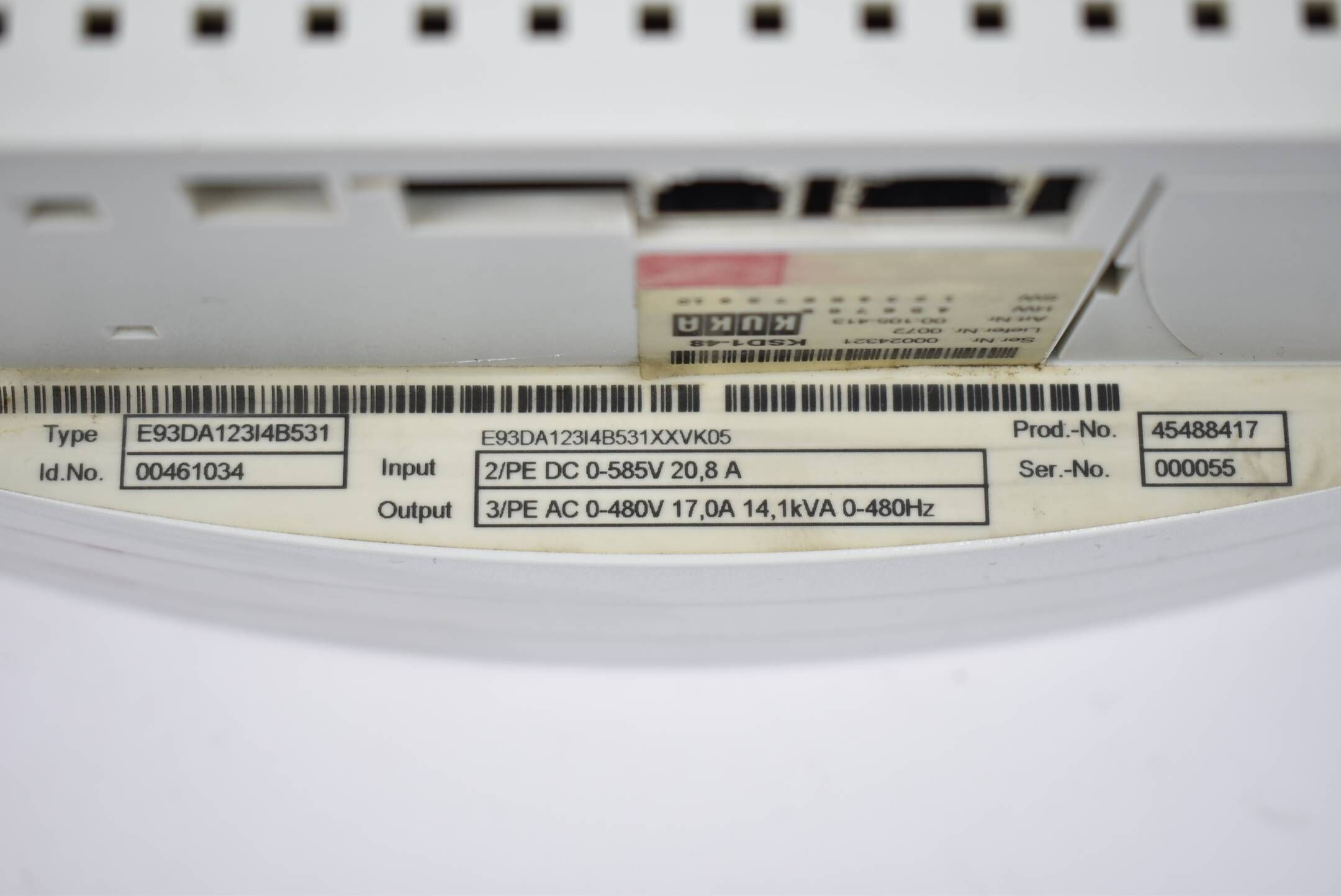 KUKA Lenze Servo Drive KSD1-48 E93DA123I4B531 ( 00461034 ) E93DA123I4B531XXVK05