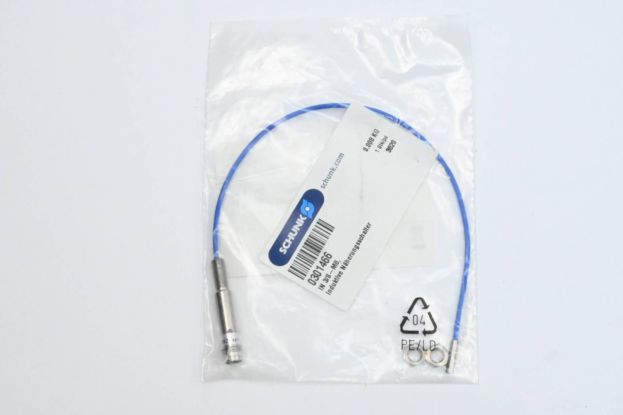 Schunk Induktiver Näherungsschalter IN 3/S-M8 ( 0301466 )