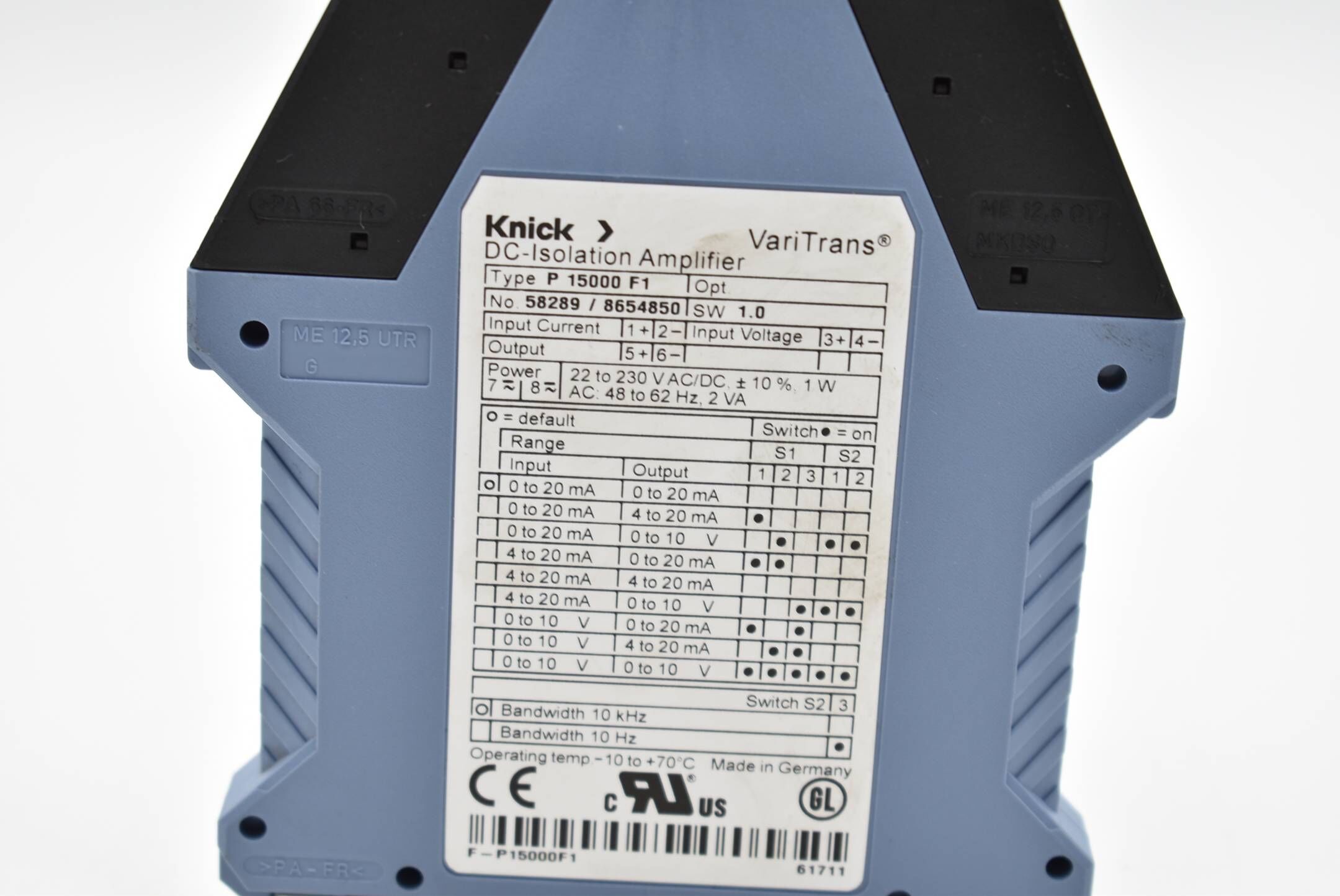 Knick DC-Isolation Amplifier P 15000 F1 ( P15000F1 )