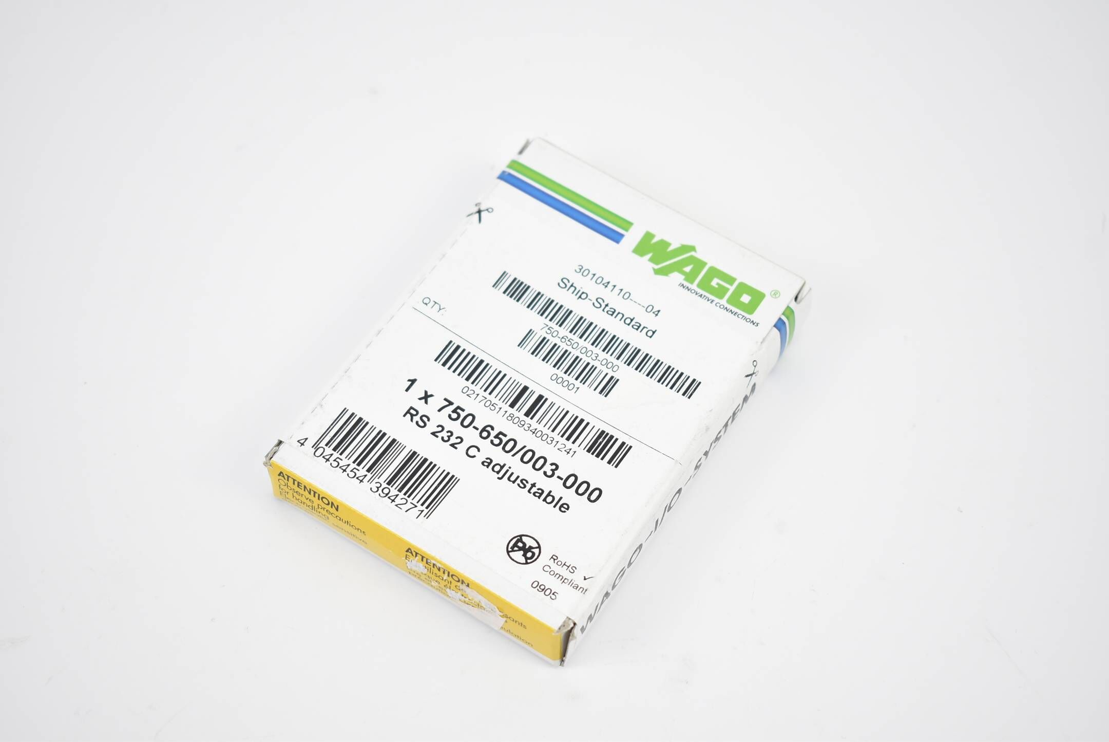 Wago serielle Schnittstelle RS-232 C einstellbar 750-650/003-000