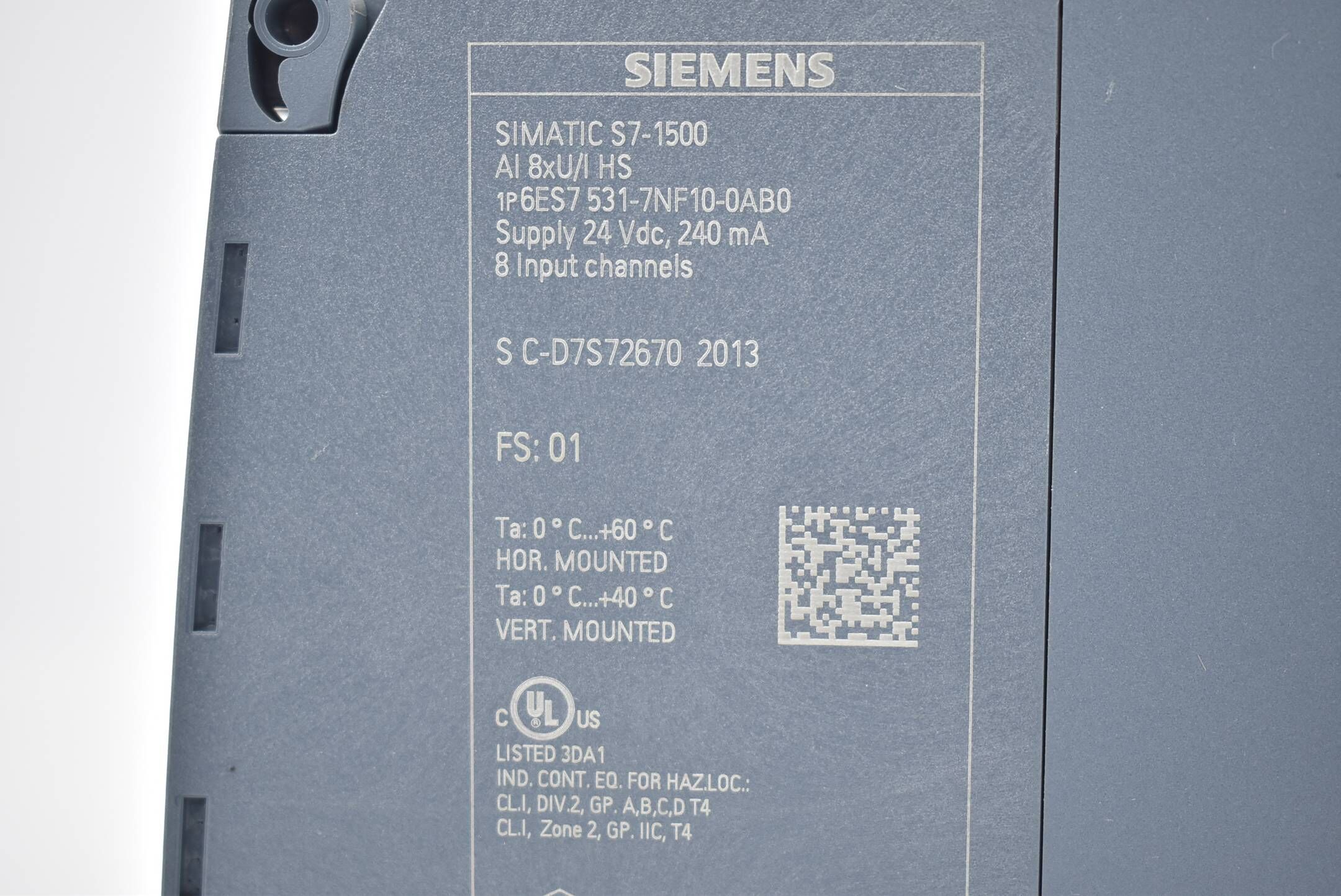 Siemens simatic S7-1500 AI 6ES7 531-7NF10-0AB0 ( 6ES7531-7NF10-0AB0 ) E01