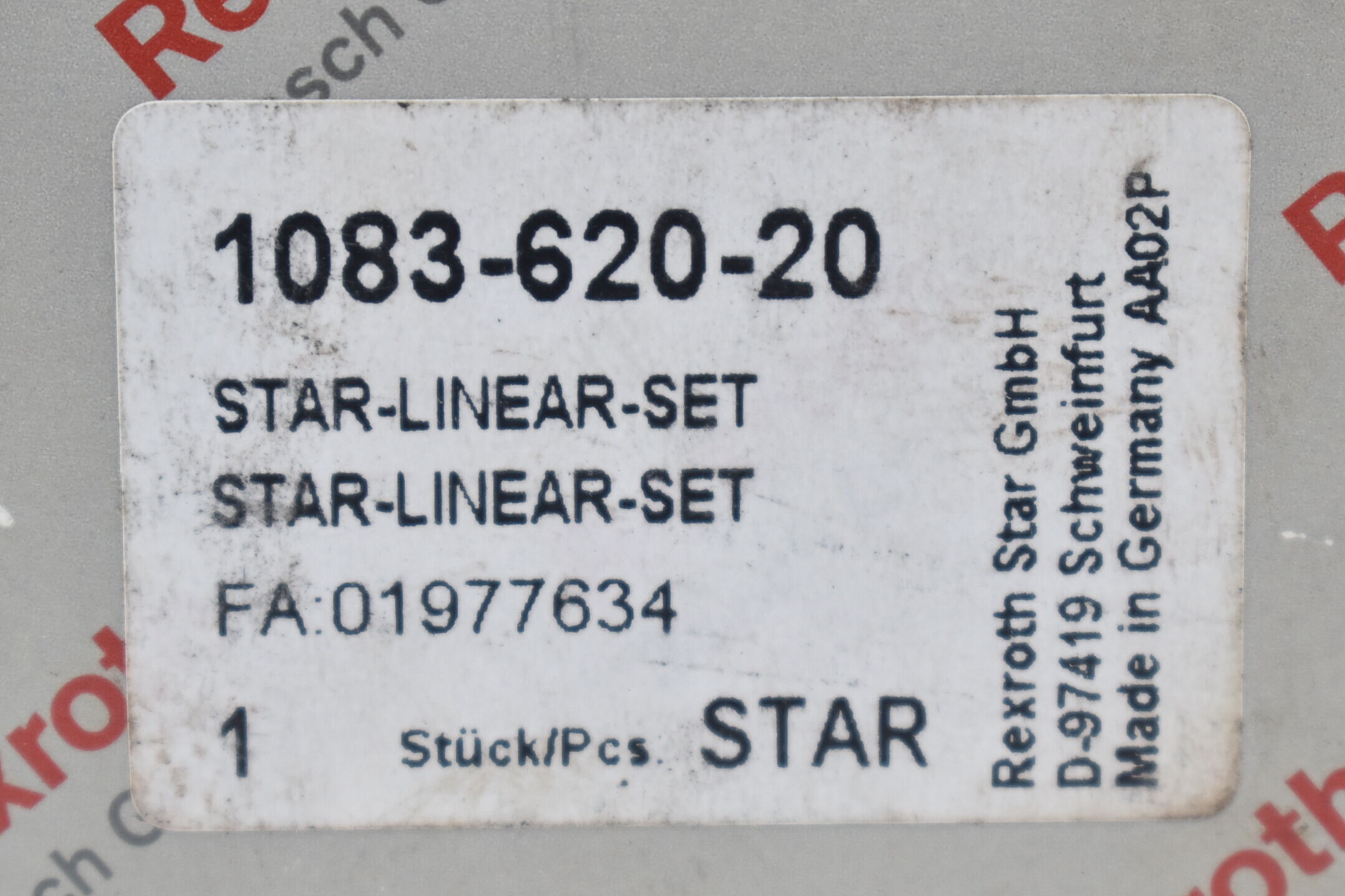 Bosch Rexroth Star-Linear-Set 1083-620-20 ( 108362020 )