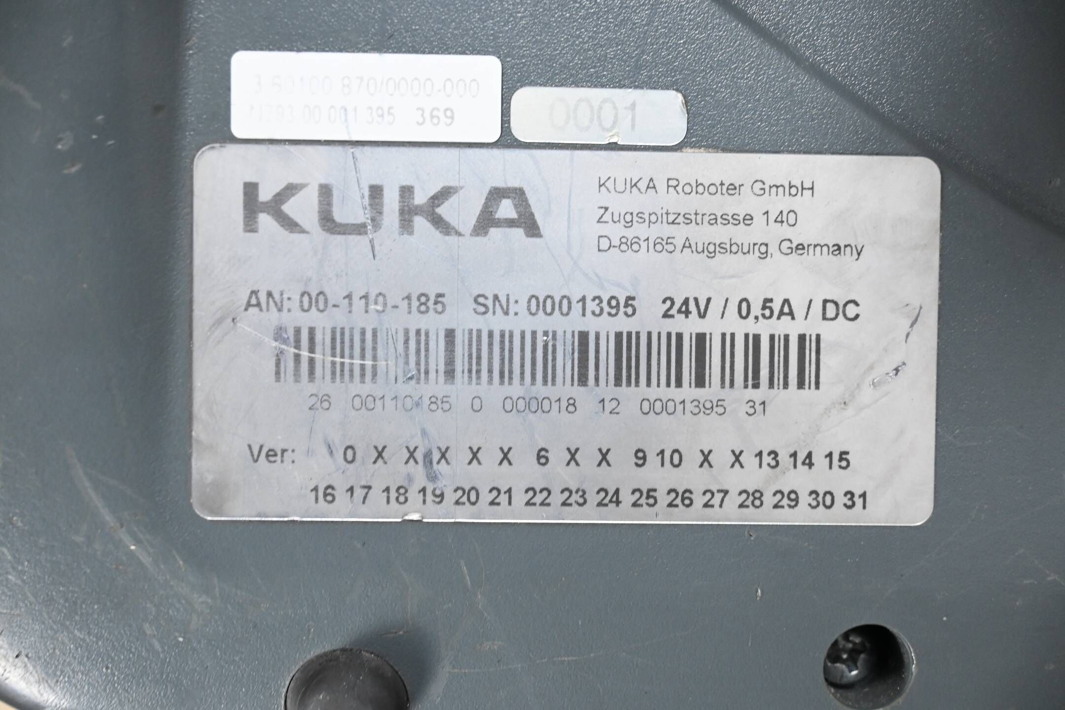 Kuka Roboter KR5 sixx R850 inkl. Schaltschrank KRC2sr + Bedienpanel 00-110-185