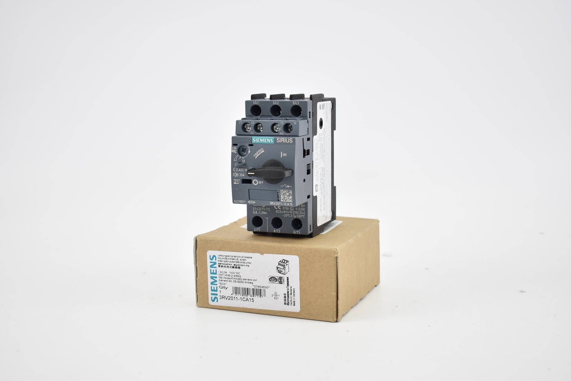 Siemens sirius Leistungsschalter 1,8-2,5A 3RV2 011-1CA15 ( 3RV2011-1CA15 ) E3