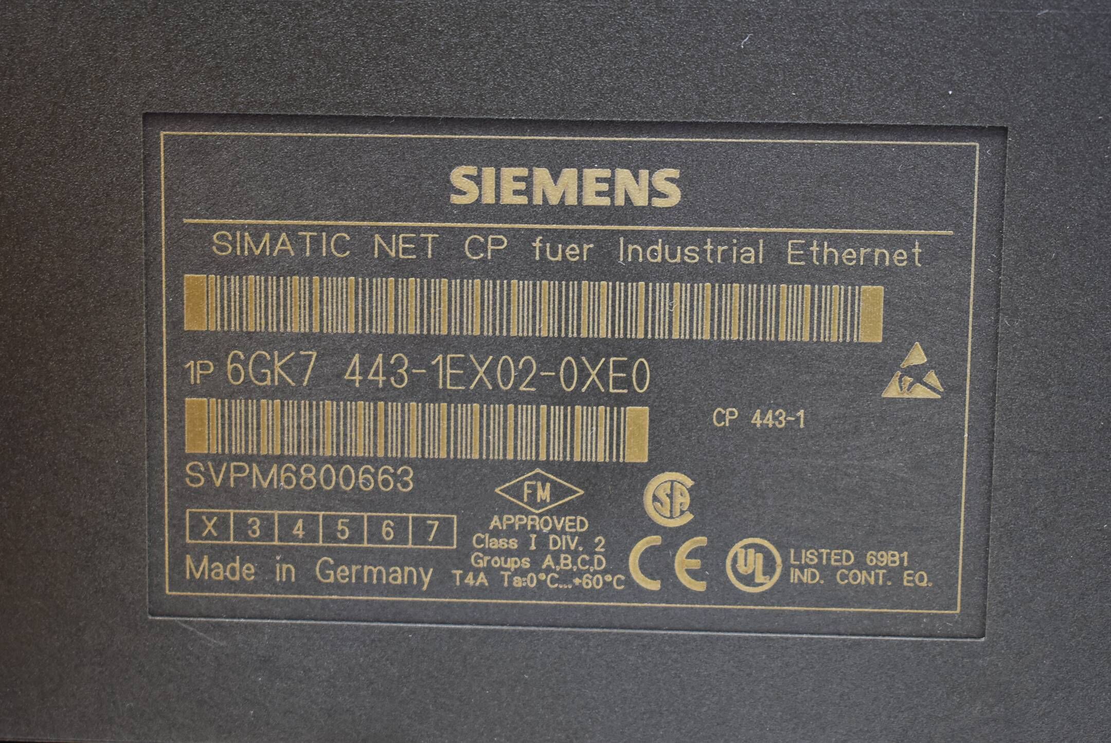 Siemens simatic NET CP 6GK7 443-1EX02-0XE0 ( 6GK7443-1EX02-0XE0 ) E2