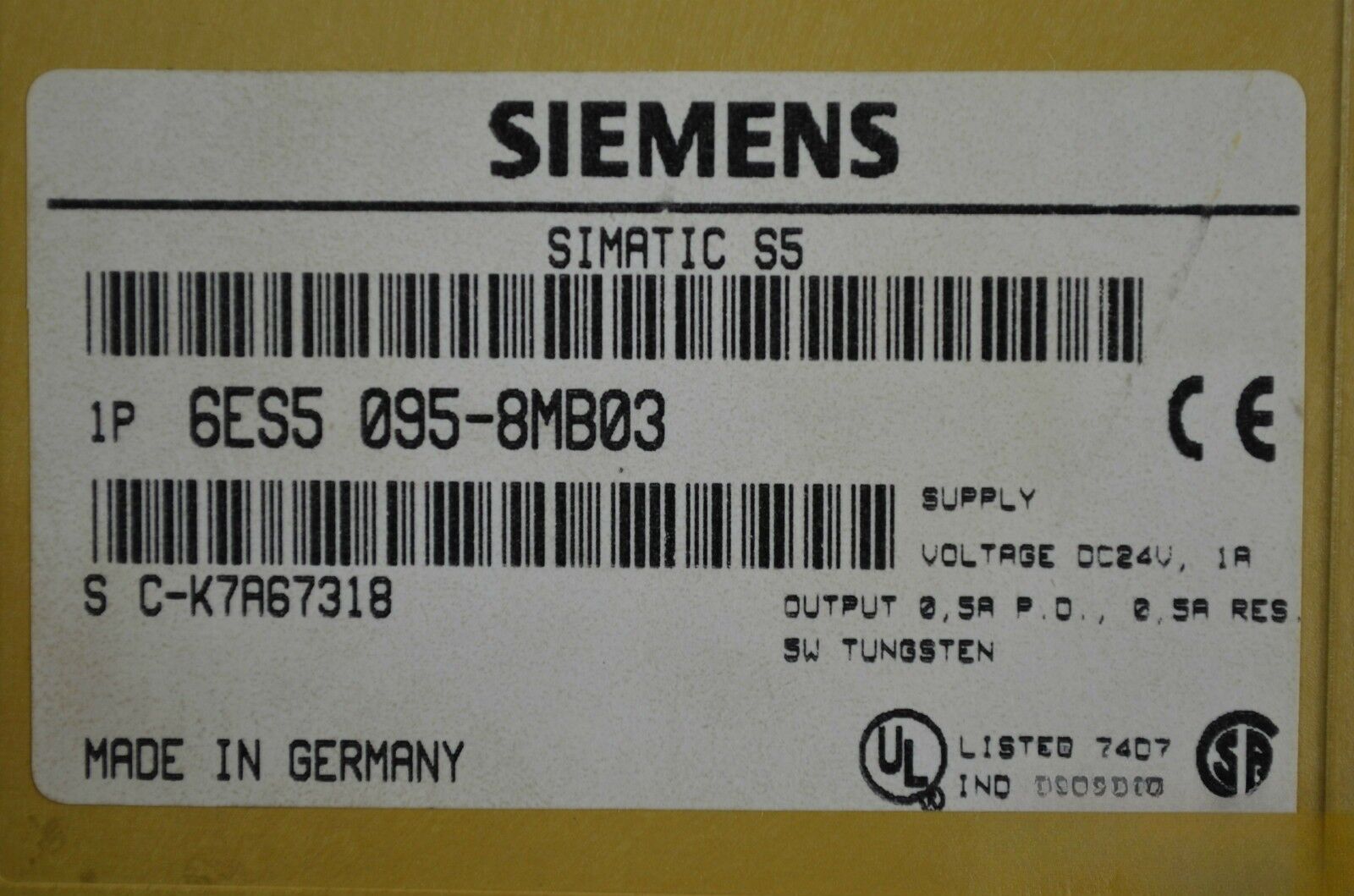 Siemens simatic S5-95U 6ES5 095-8MB03 ( 6ES5095-8MB03 )