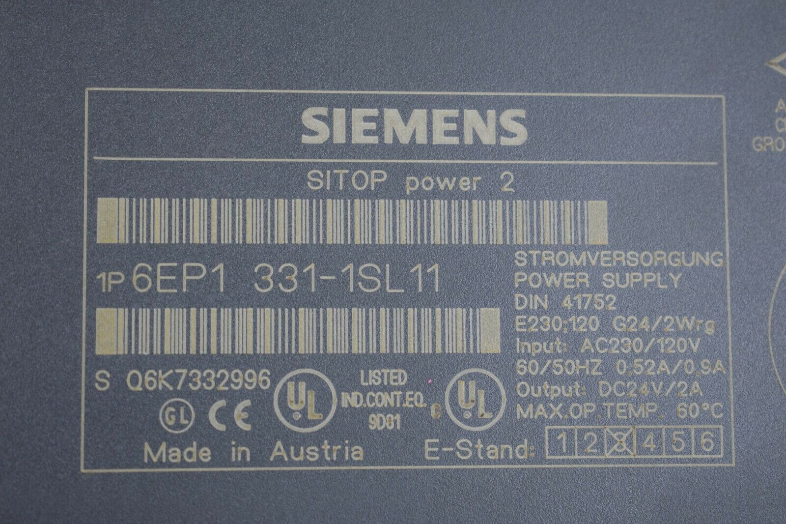 Siemens sitop power 2 6EP1 331-1SL11 ( 6EP1331-1SL11 )