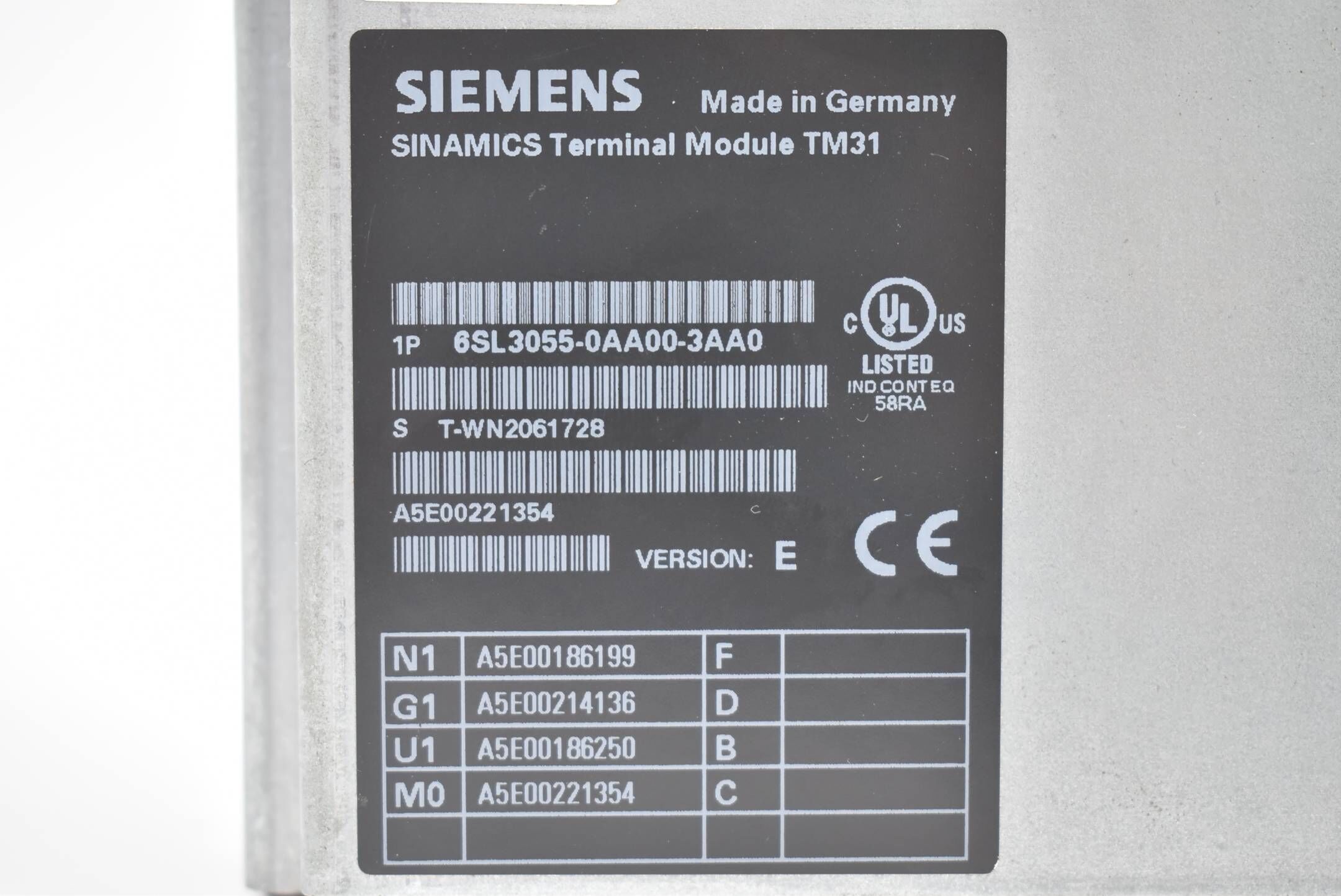 Siemens Sinamics Terminal Modul 6SL3055-0AA00-3AA0 ( 6SL3 055-0AA00-3AA0 )