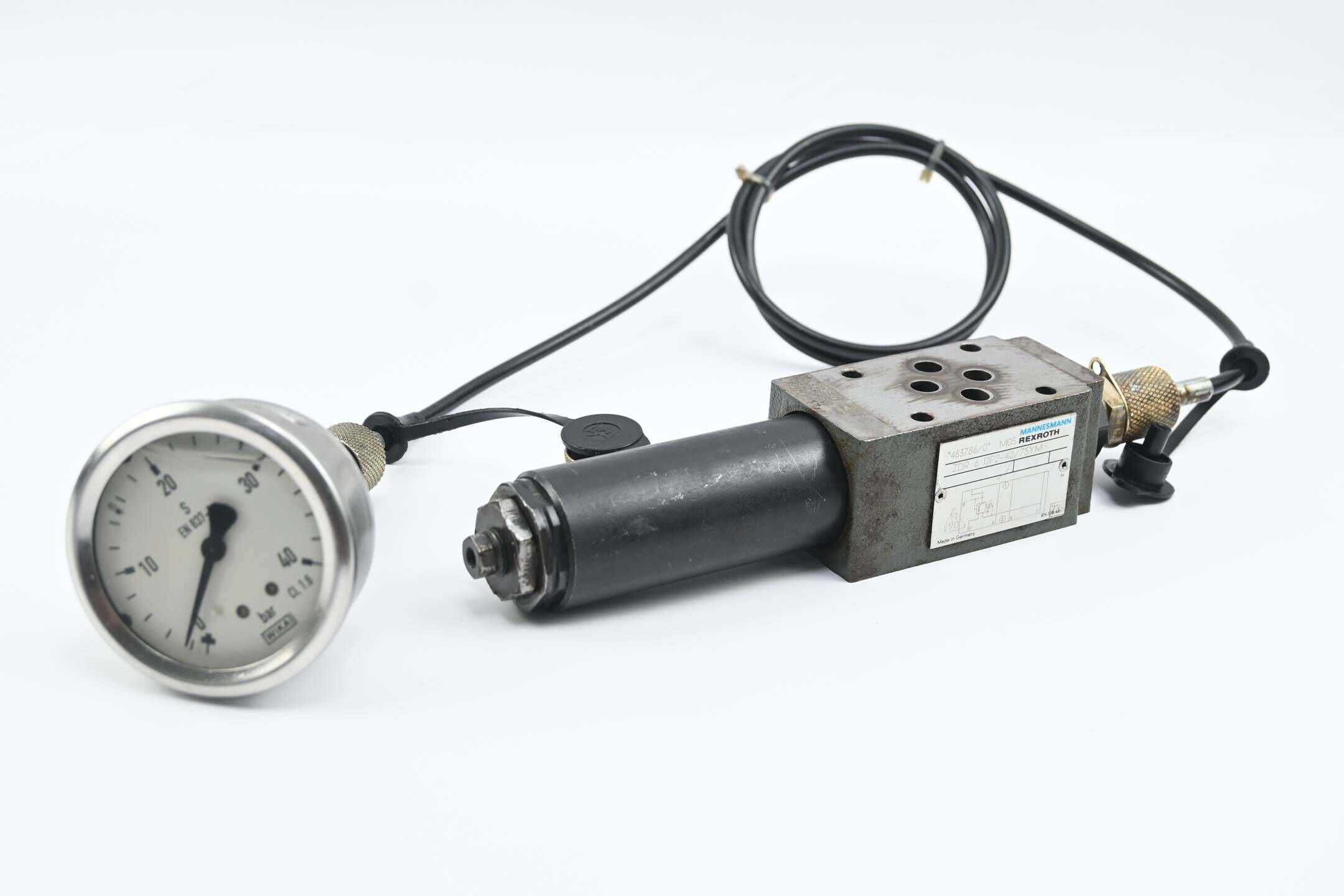 Rexroth Druckreduzierventil-Z ZDR6DP2-42/75YM inkl. Wika Manometer EN 837-1
