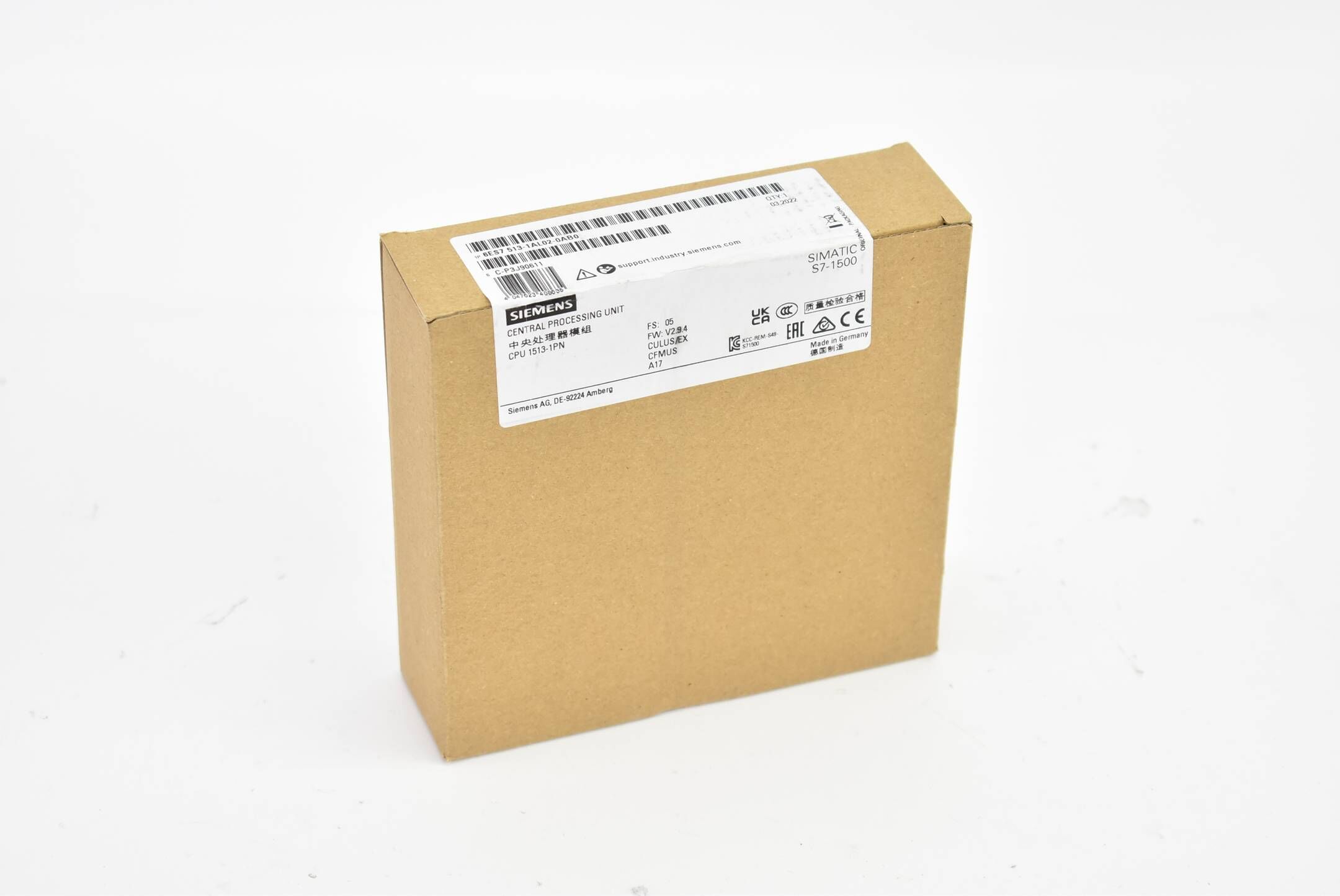 Siemens simatic S7-1500 CPU 6ES7 513-1AL02-0AB0 ( 6ES7513-1AL02-0AB0 ) E5