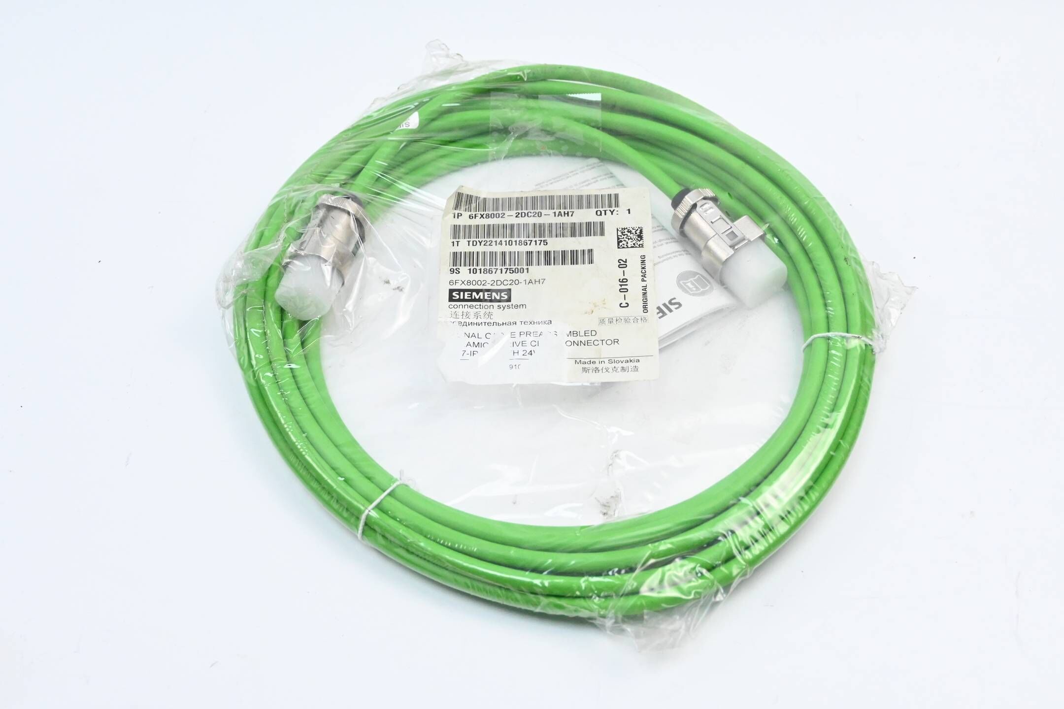 Siemens Signalleitung 6FX8002-2DC20-1AH7 ( 6FX8 002-2DC20-1AH7 ) 7,7m
