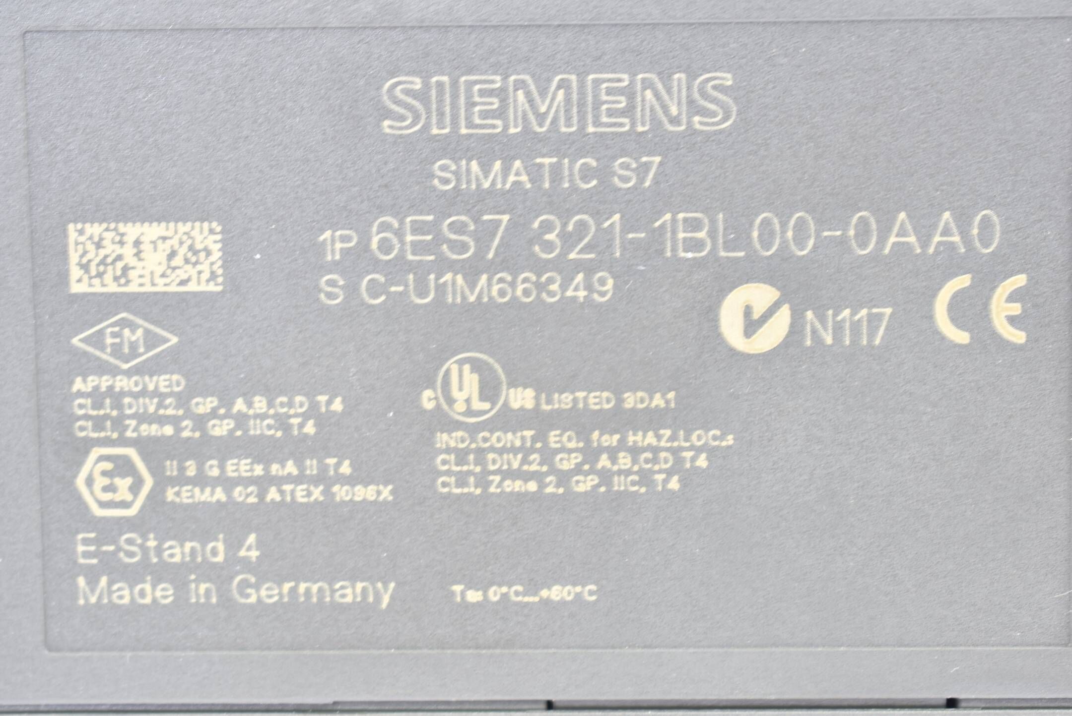 Siemens simatic S7-300 SM321 6ES7 321-1BL00-0AA0 ( 6ES7321-1BL00-0AA0 ) E4