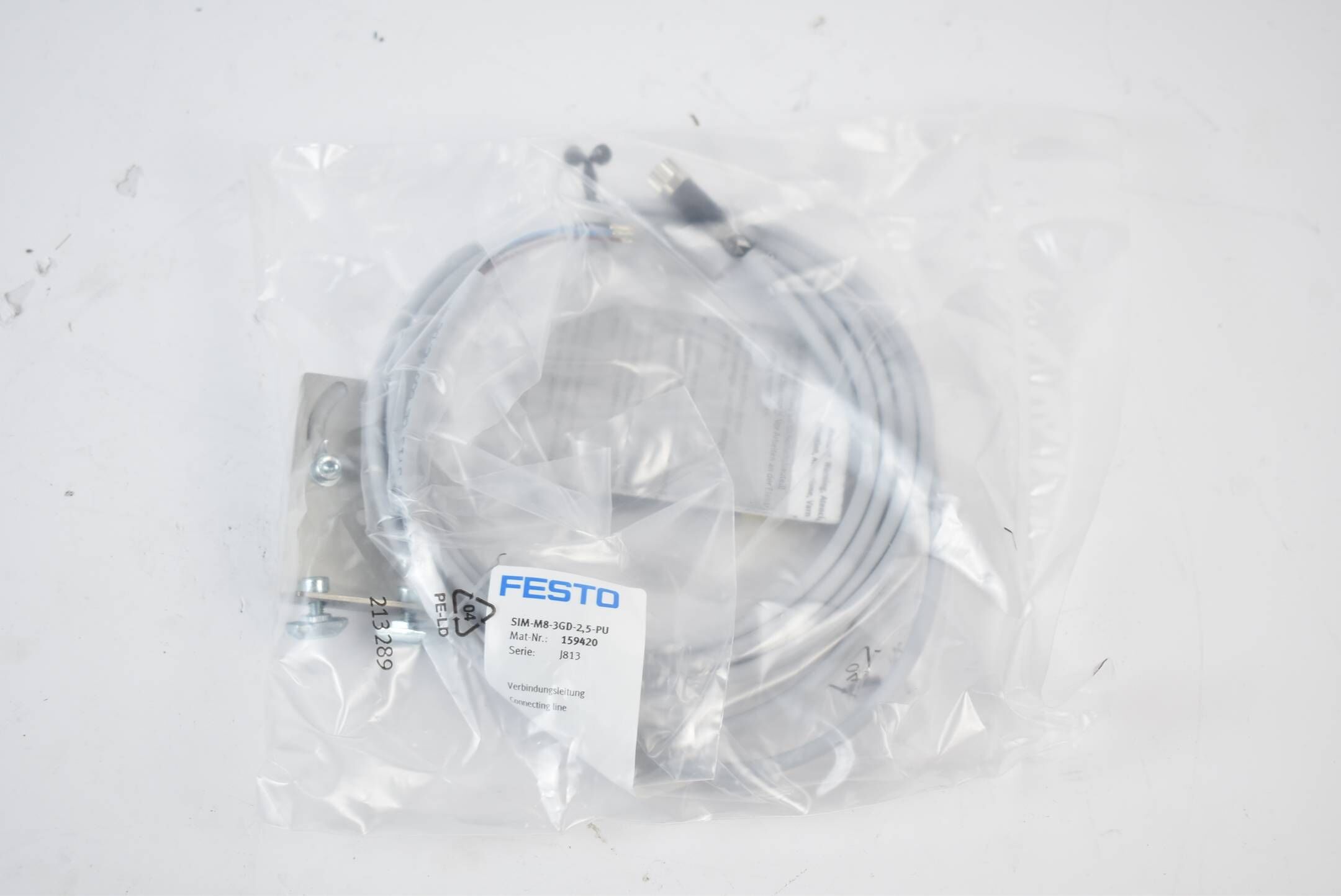 Festo Empfänger SOEG-E-Q30-PS-S-2L ( 165323 ) inkl. Verbindung SIM-M8-3GD-2,5-PU