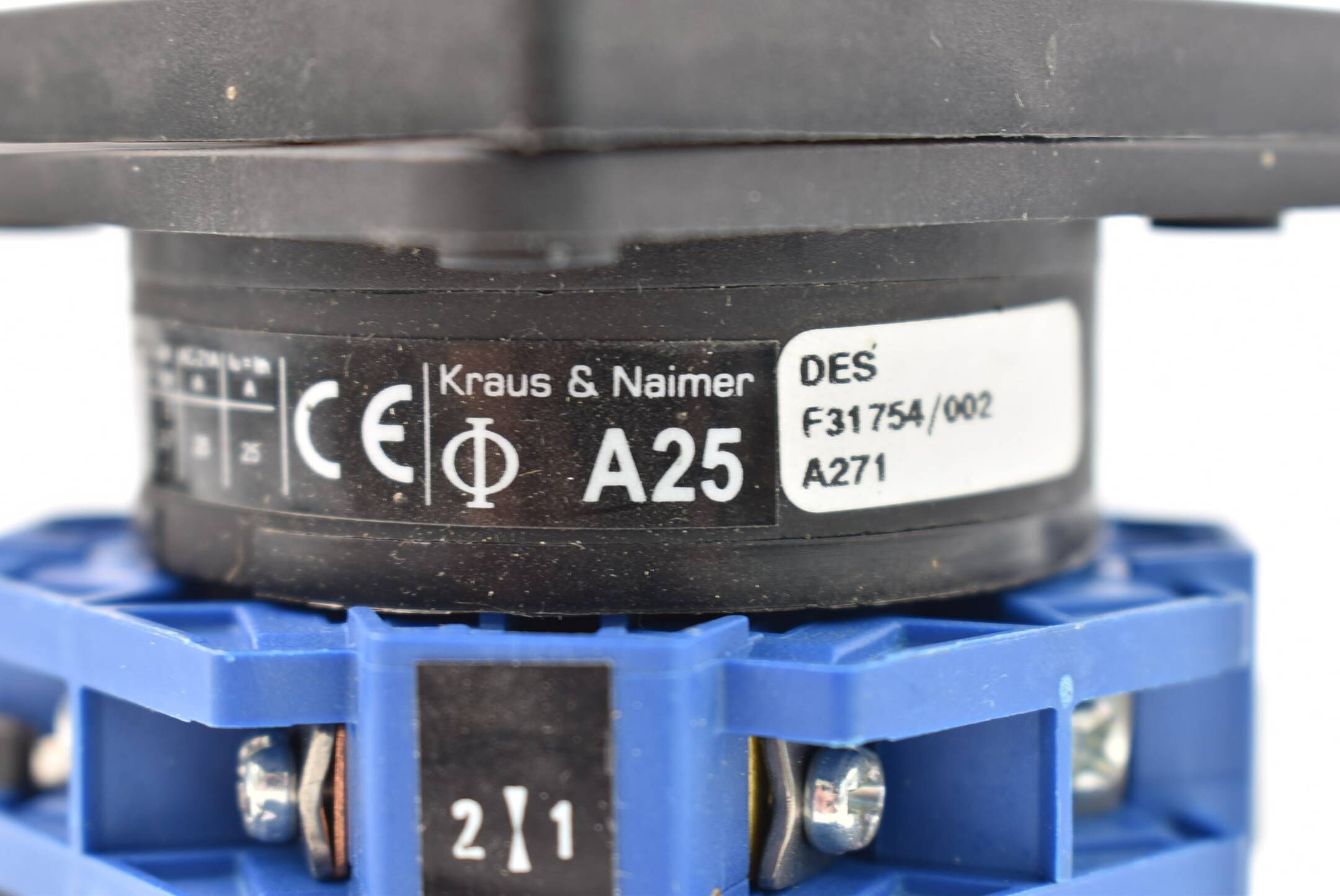 Kraus & Naimer Steuer- und Lastschalter A25 ( DES F31754/002 )