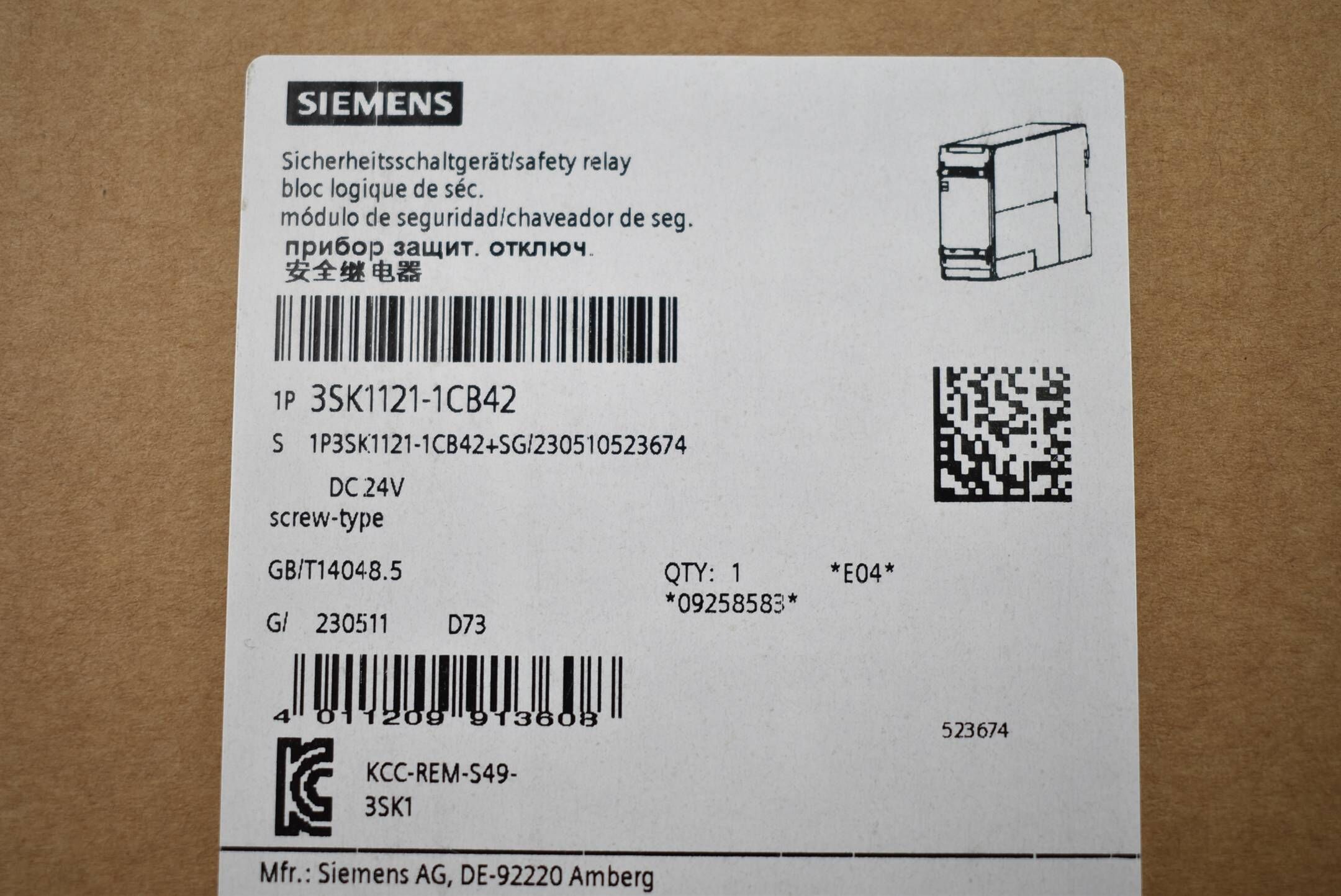 Siemens sirius Sicherheitsschaltgerät 3SK1 121-1CB42 ( 3SK1121-1CB42 )