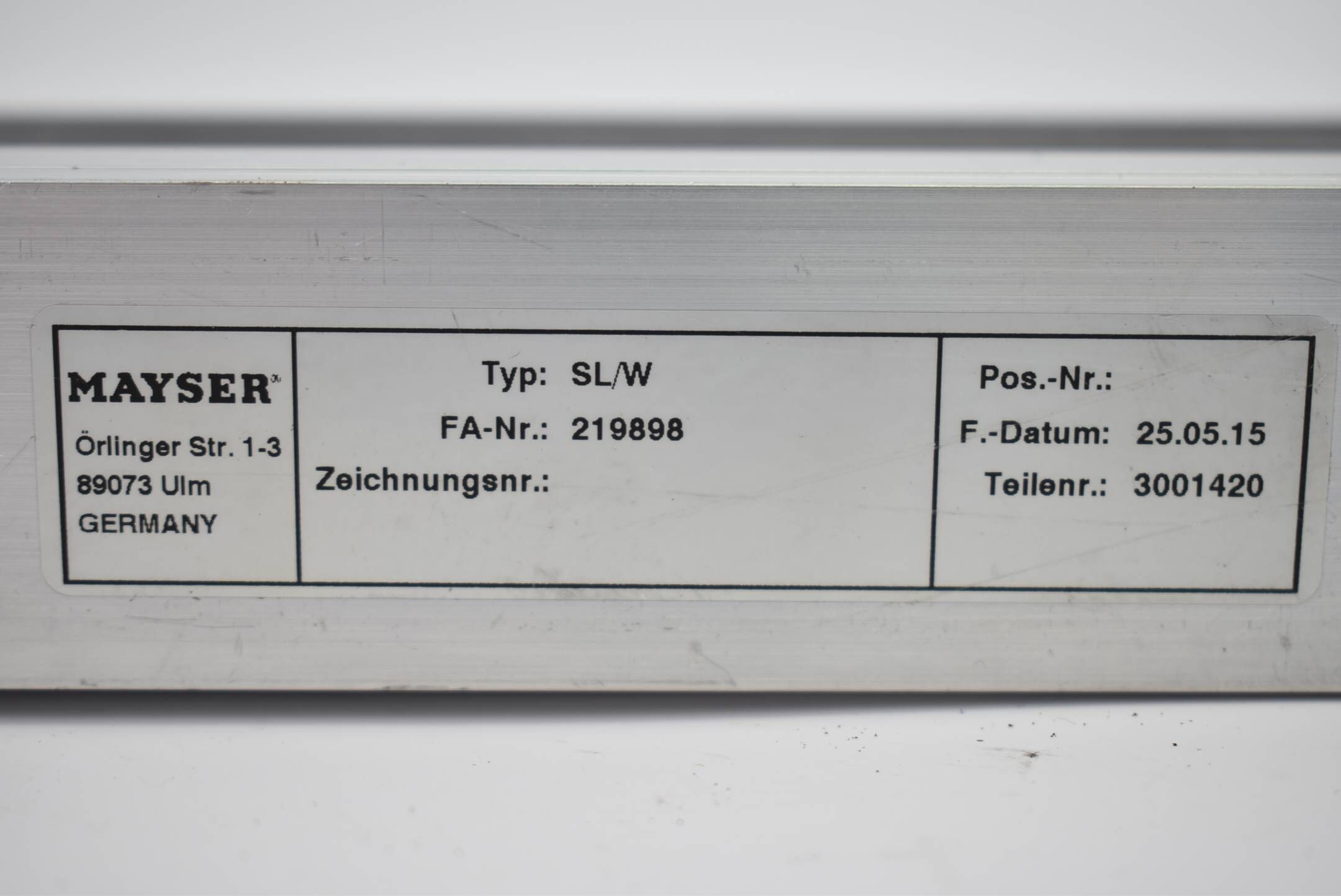 Mayser Sicherheitsschaltleiste SL/W 219898 ( 40 cm )