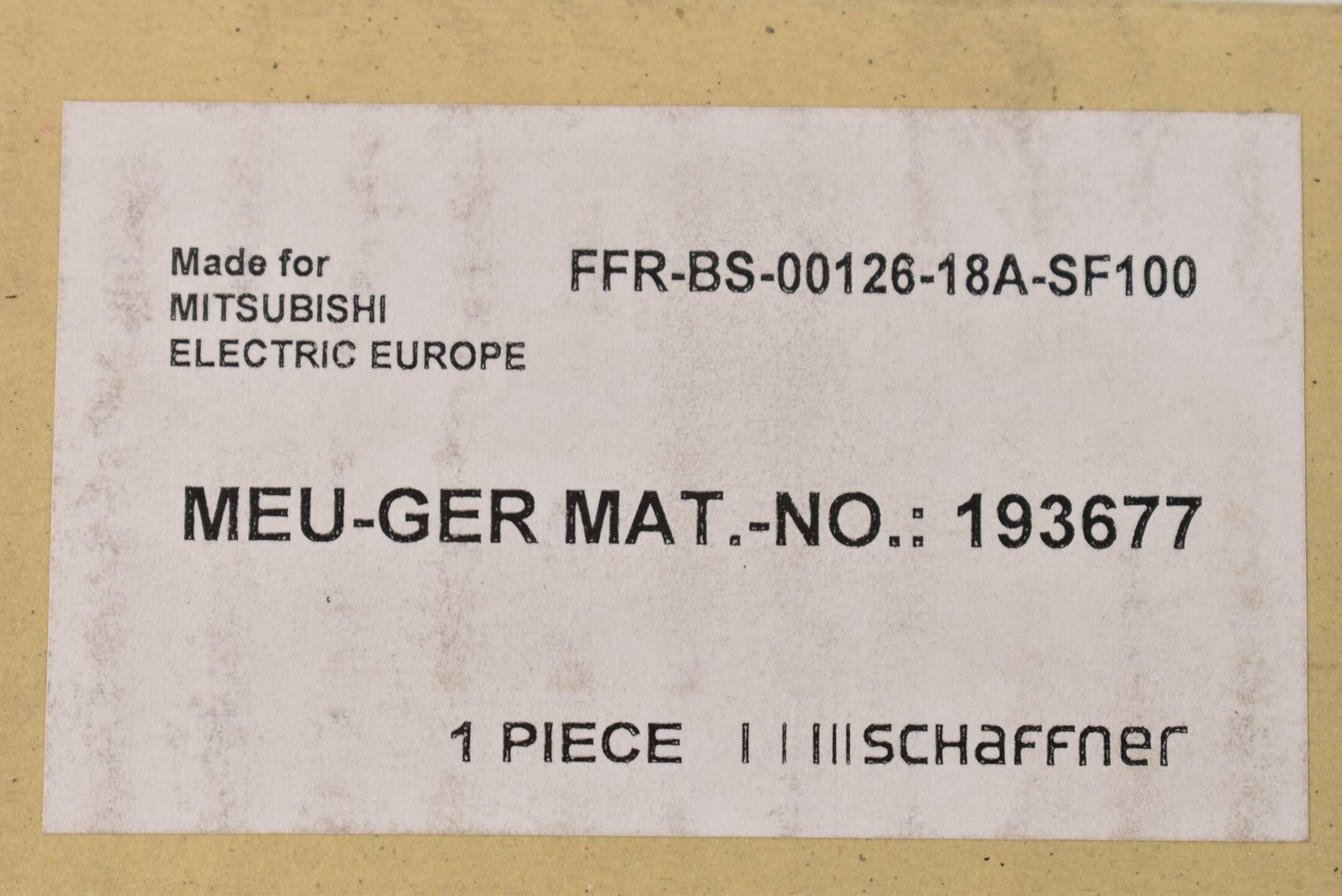 Schaffner Line net Filter 3x480/275V 50/60Hz FFR-BS-00126-18A-SF100 ( 193677 )