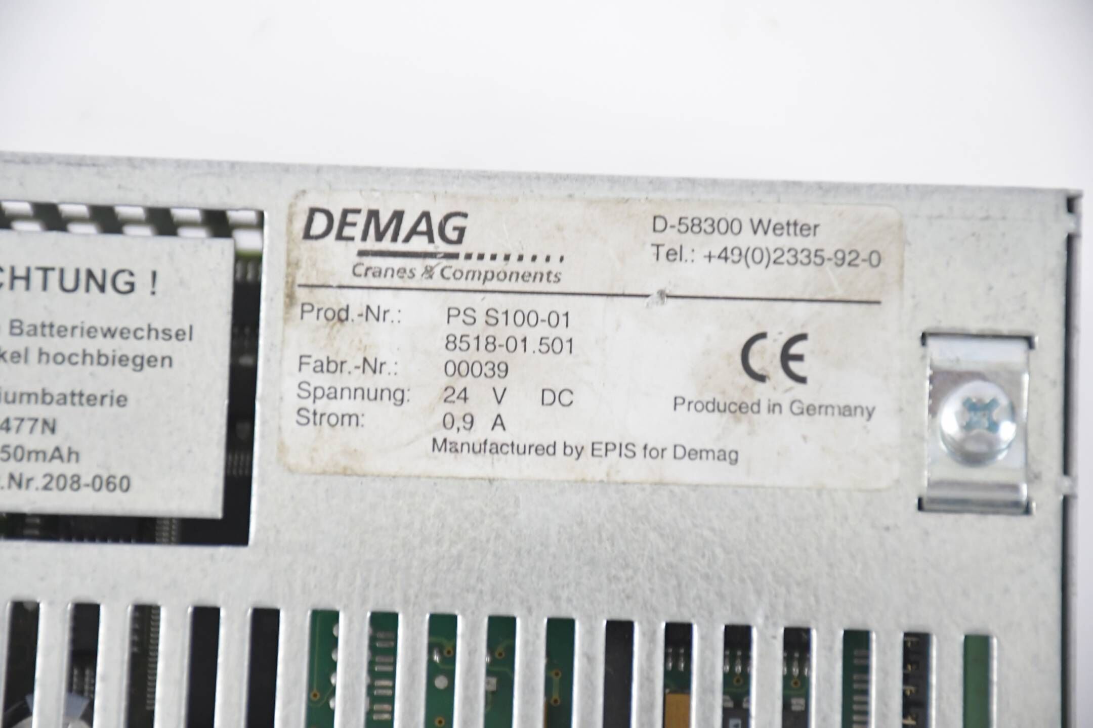 Demag Stromversorgung PS S100-01 8518-01.501