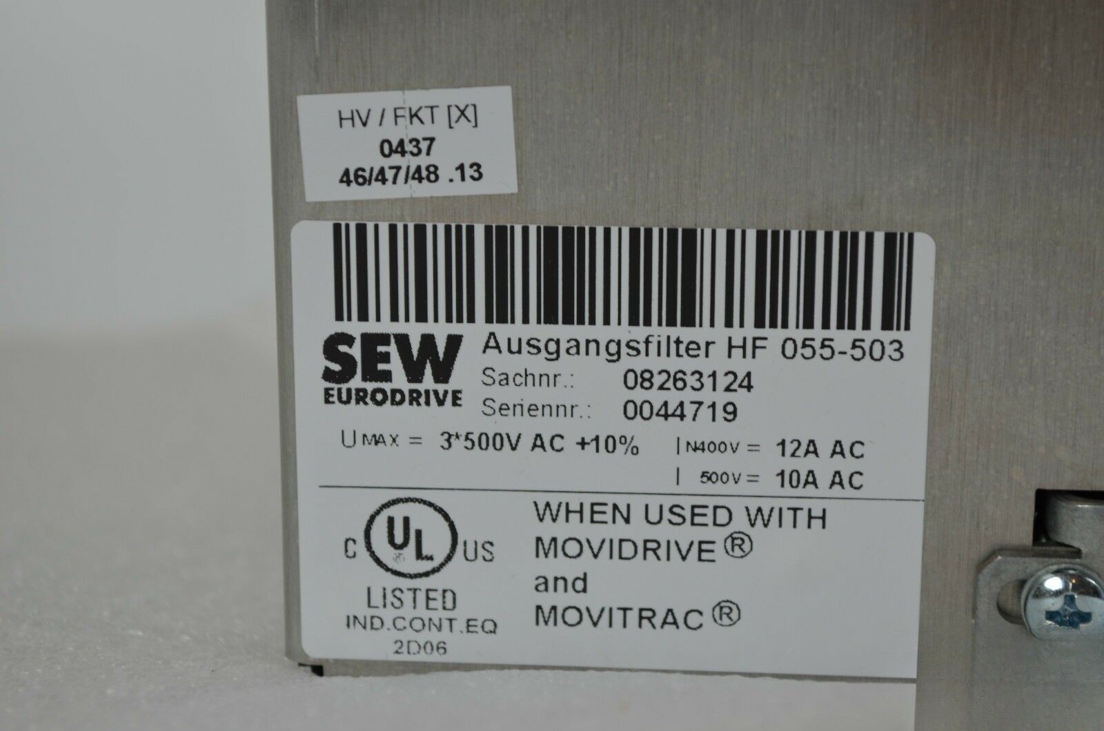 SEW Eurodrive Ausgangsfilter HF 055-503 08263124