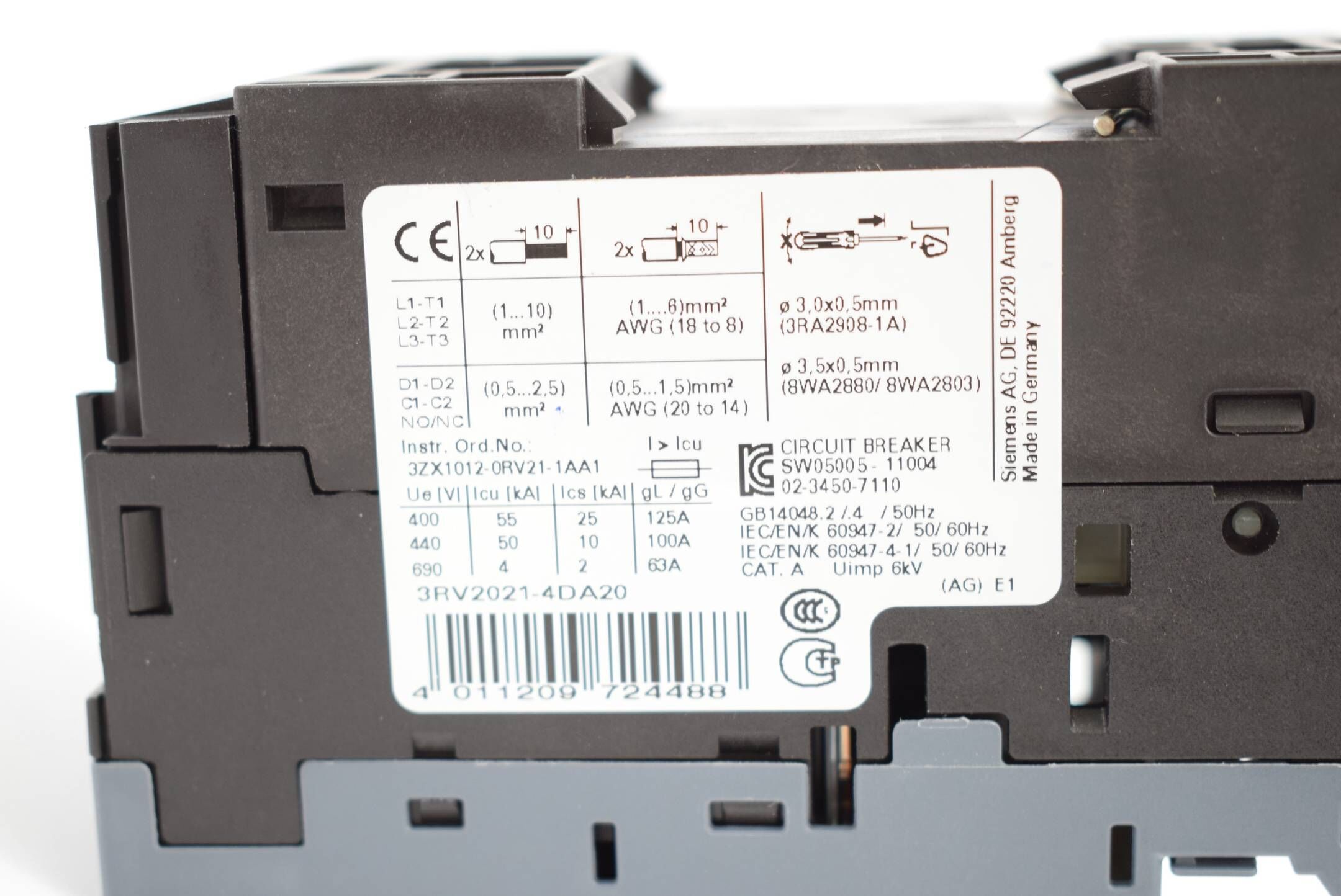 Siemens Leistungsschalter 3RV2021-4DA20 ( 3RV2 021-4DA20 )