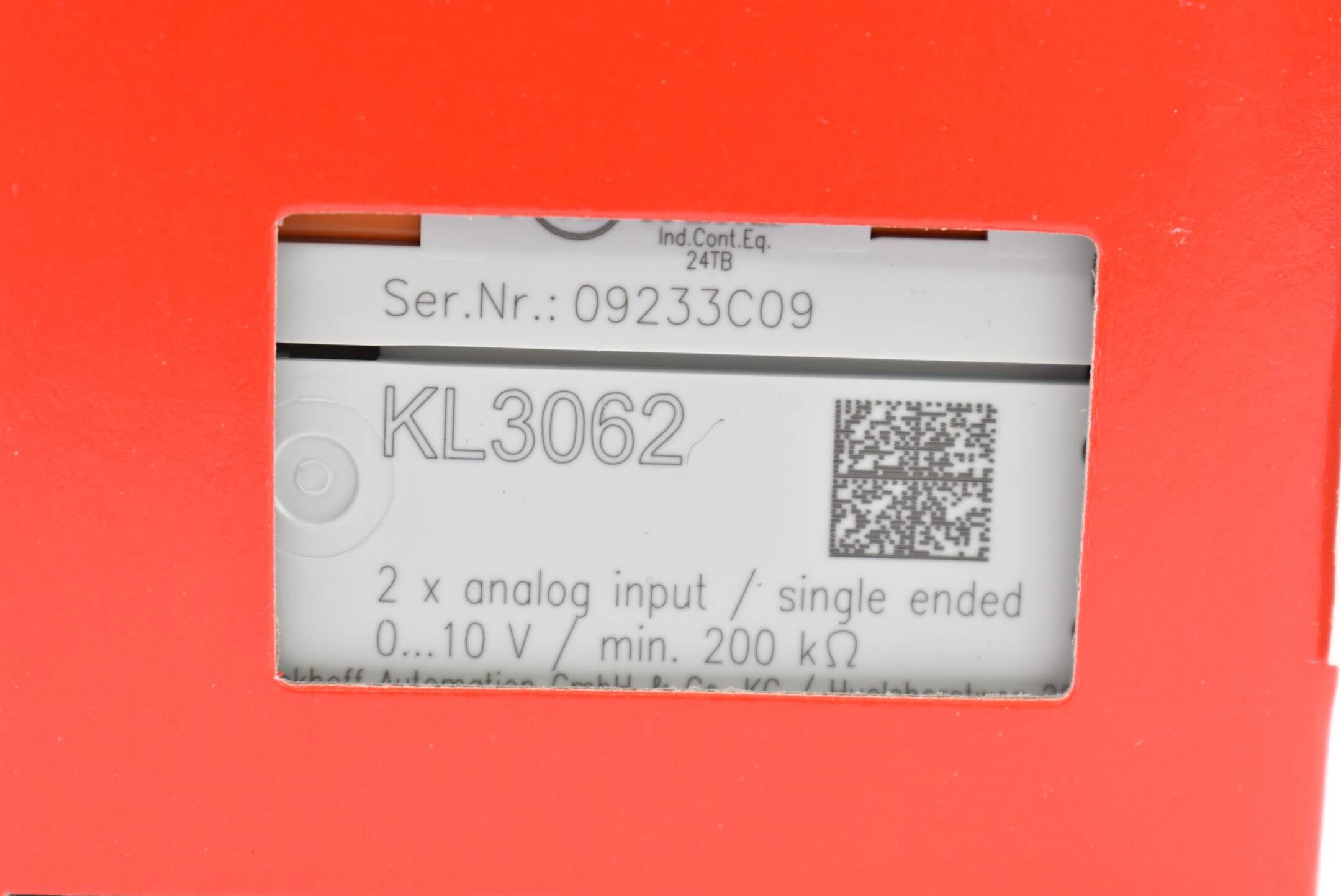 Beckhoff Busklemme 2-Kanal-Analog-Eingang 0-10V 12Bit KL3062 ( KL 3062 )