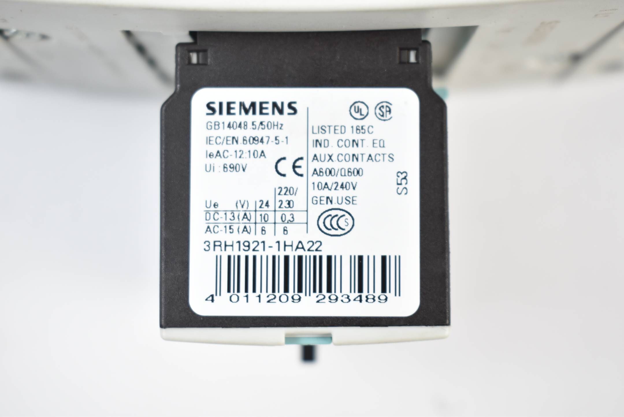Siemens Leistungsschütz 3RT1045-1BB44 + 3RH1921-1HA22 ( 3RT1 045-1BB44 )