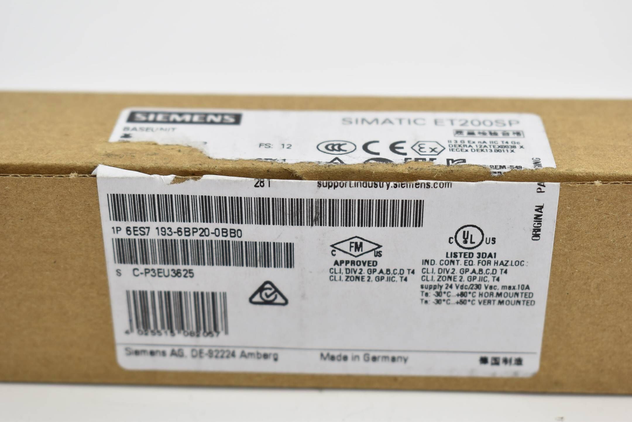 Siemens simatic ET 200SP Base-Unit 6ES7 193-6BP20-0BB0 ( 6ES7193-6BP20-0BB0 )