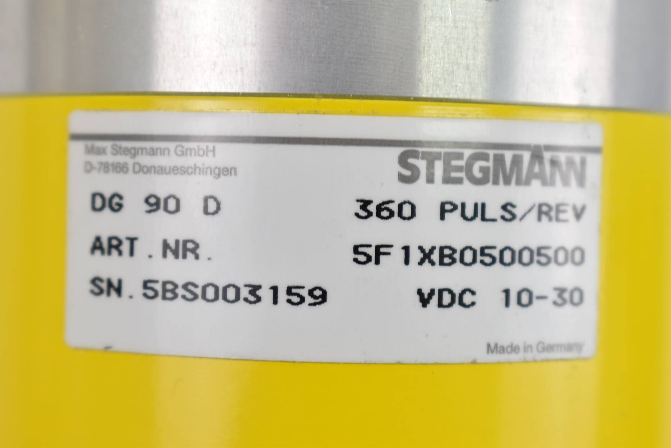 Stegmann Drehgeber Encoder 10-30 VDC DG 90 D ( 5F1XB0500500 )