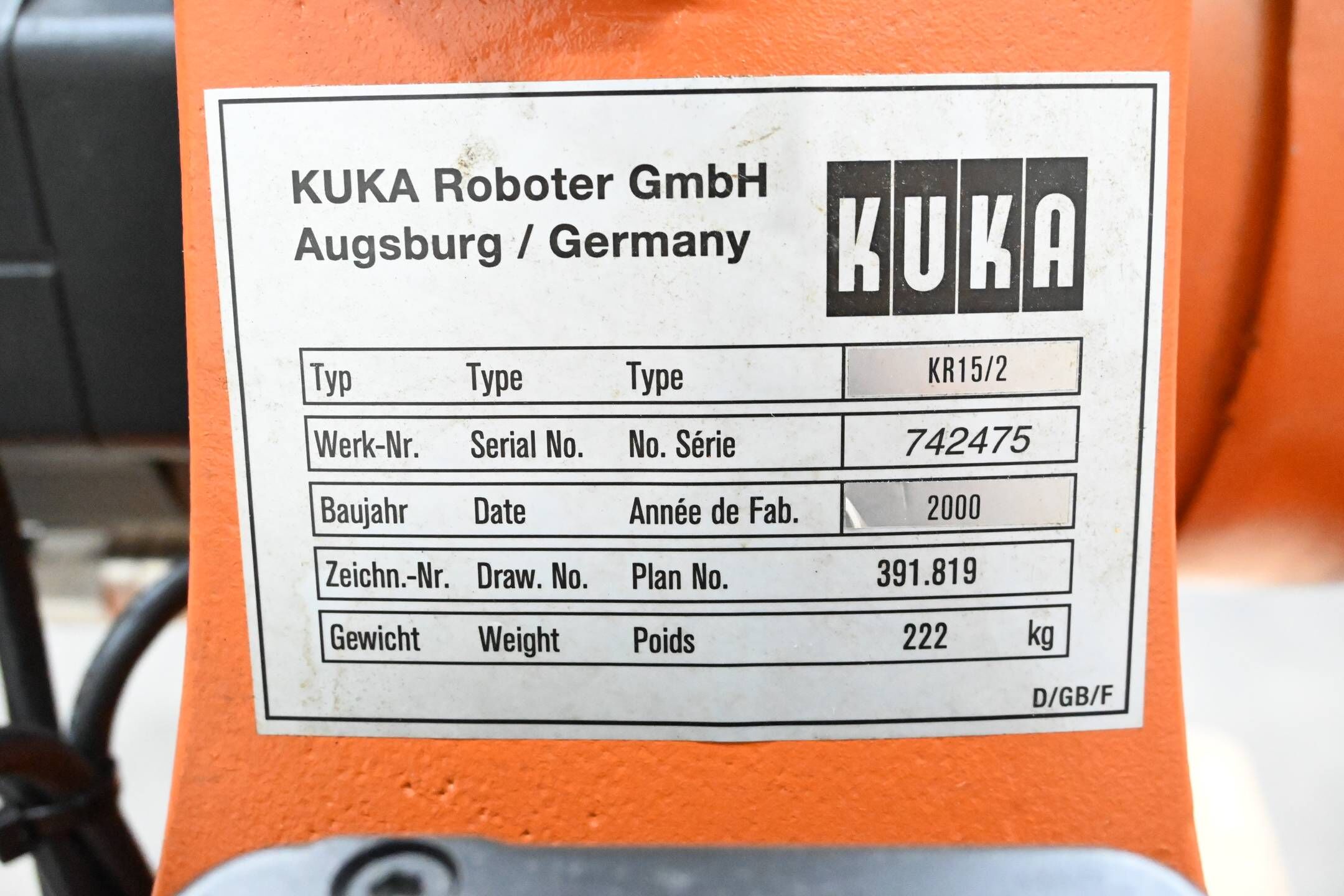 Kuka Roboter KR15/2 inkl. Schaltschrank K C1 + Bedienpanel KCP KR C1