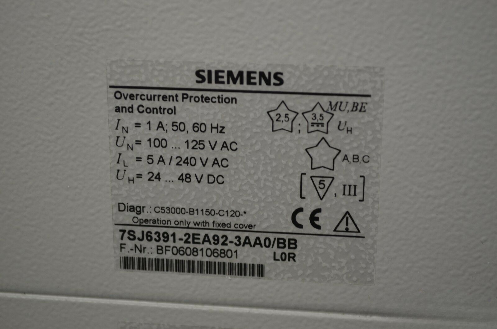 Siemens Siprotec 7SJ6391-2EA92-3AA0/BB ( 7SJ6 391-2EA92-3AA0 )