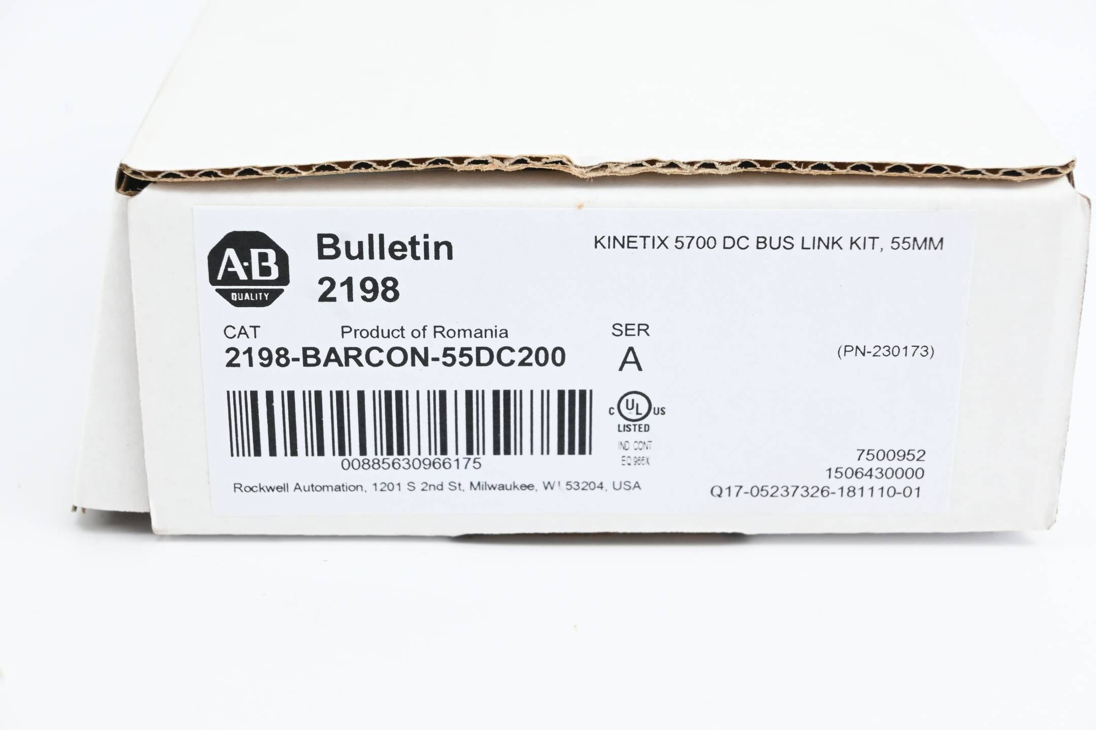 Allen Bradley Kinetix 5700 DC Bus Link Kit 55mm ( 2198-BARCON-55DC200 )