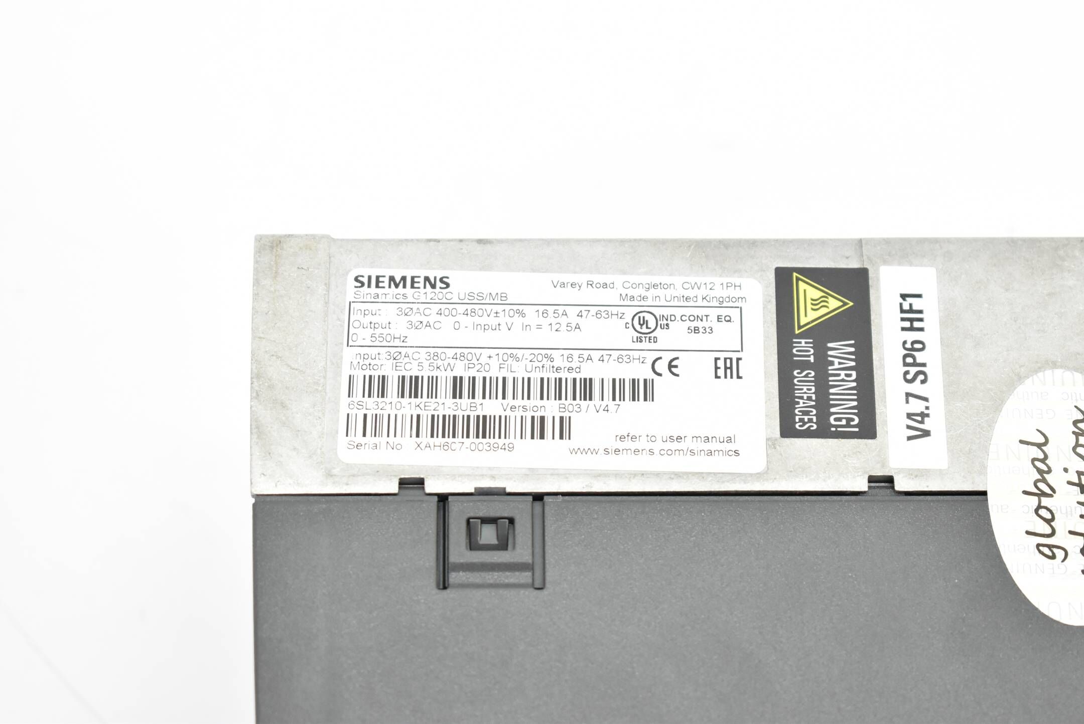 Siemens sinamics G120C Rated Power 6SL3 210-1KE21-3UB1 ( 6SL3210-1KE21-3UB1 )