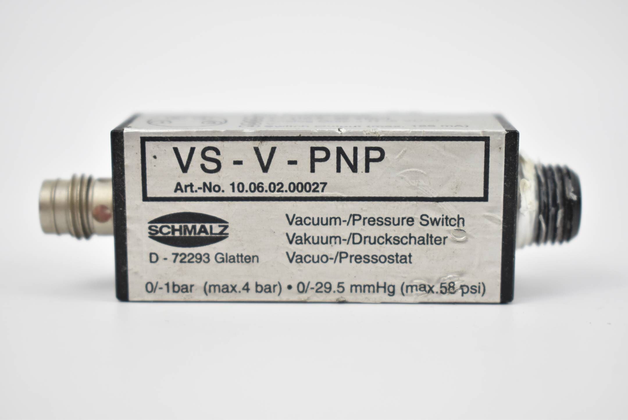 Schmalz Vakuum-/Druckschalter VS-V-PNP ( 10.06.02.00027 )