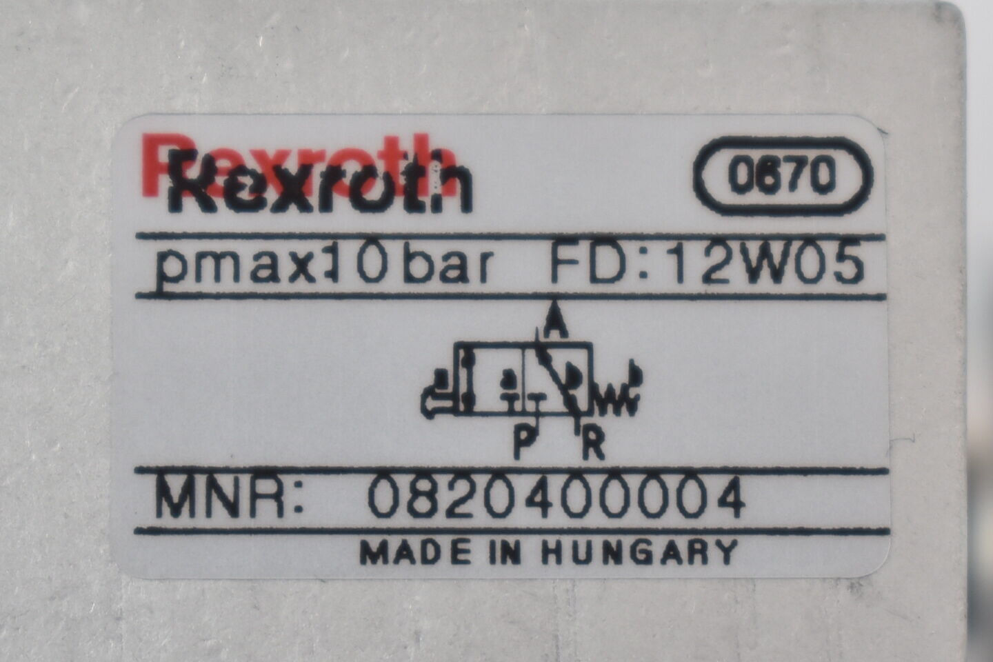 Bosch Rexroth Pneumatisches Wegeventil 0 820 400 004 ( 0820400004 ) 10 bar