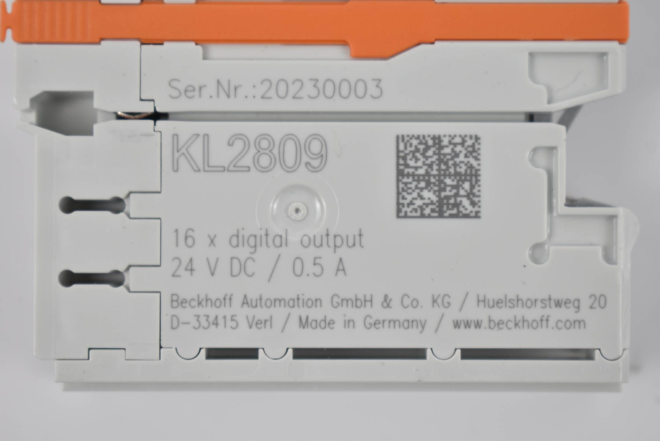Beckhoff Busklemme 16-Kanal-Digital-Ausgang KL2809 ( KL 2809 ) 24VDC 0,5A