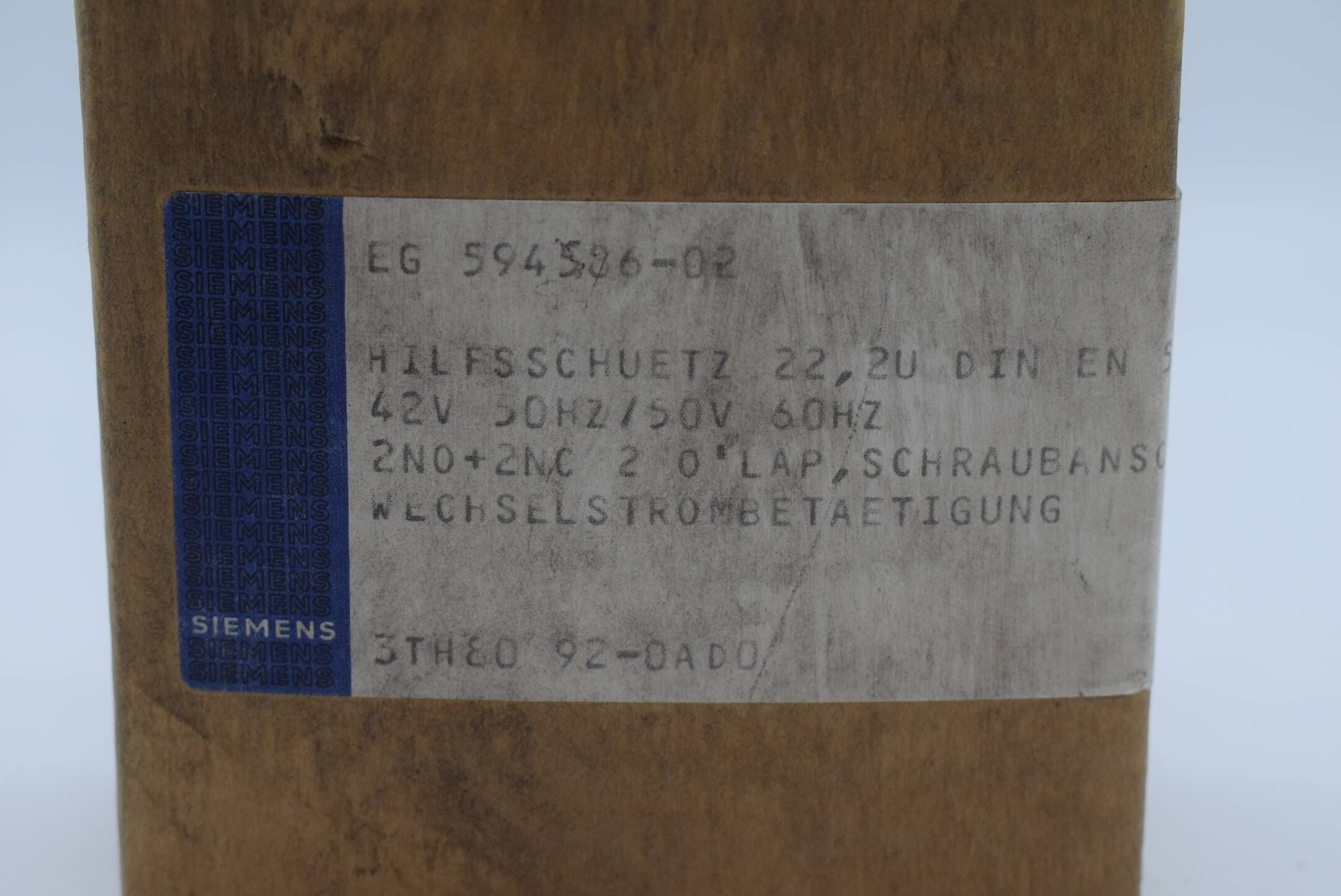 Siemens Hilfsschuetz 22 3TH80 92-0AD0 ( 3TH8092-0AD0 )