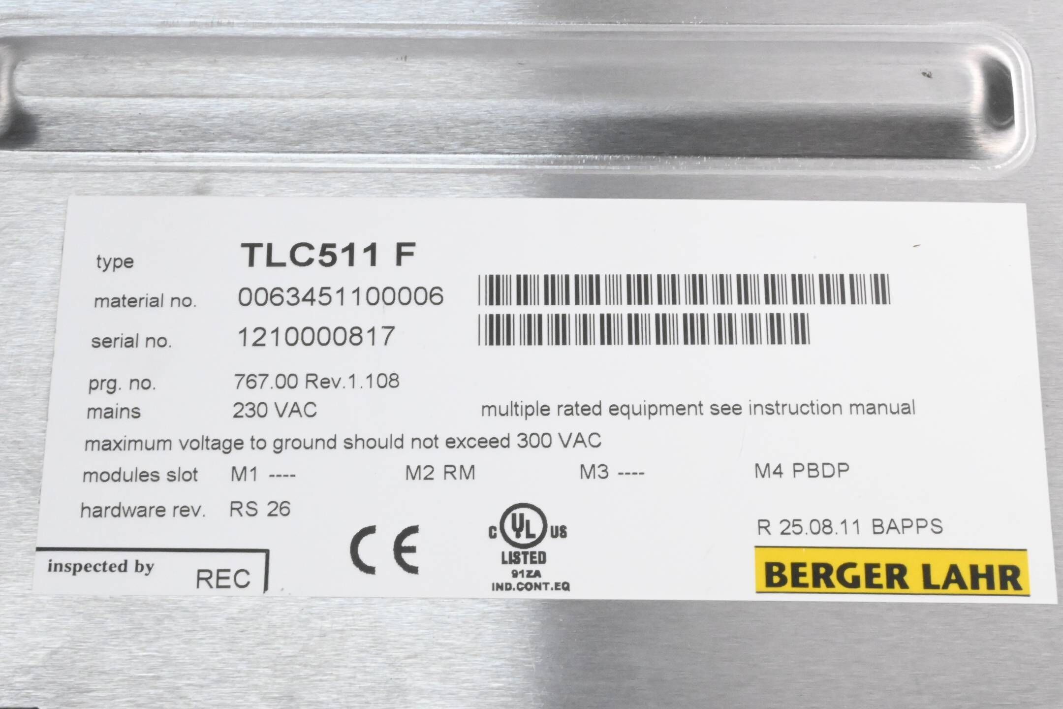 Berger Lahr Steuerungsmodul TLC511 F ( 0063451100006 )