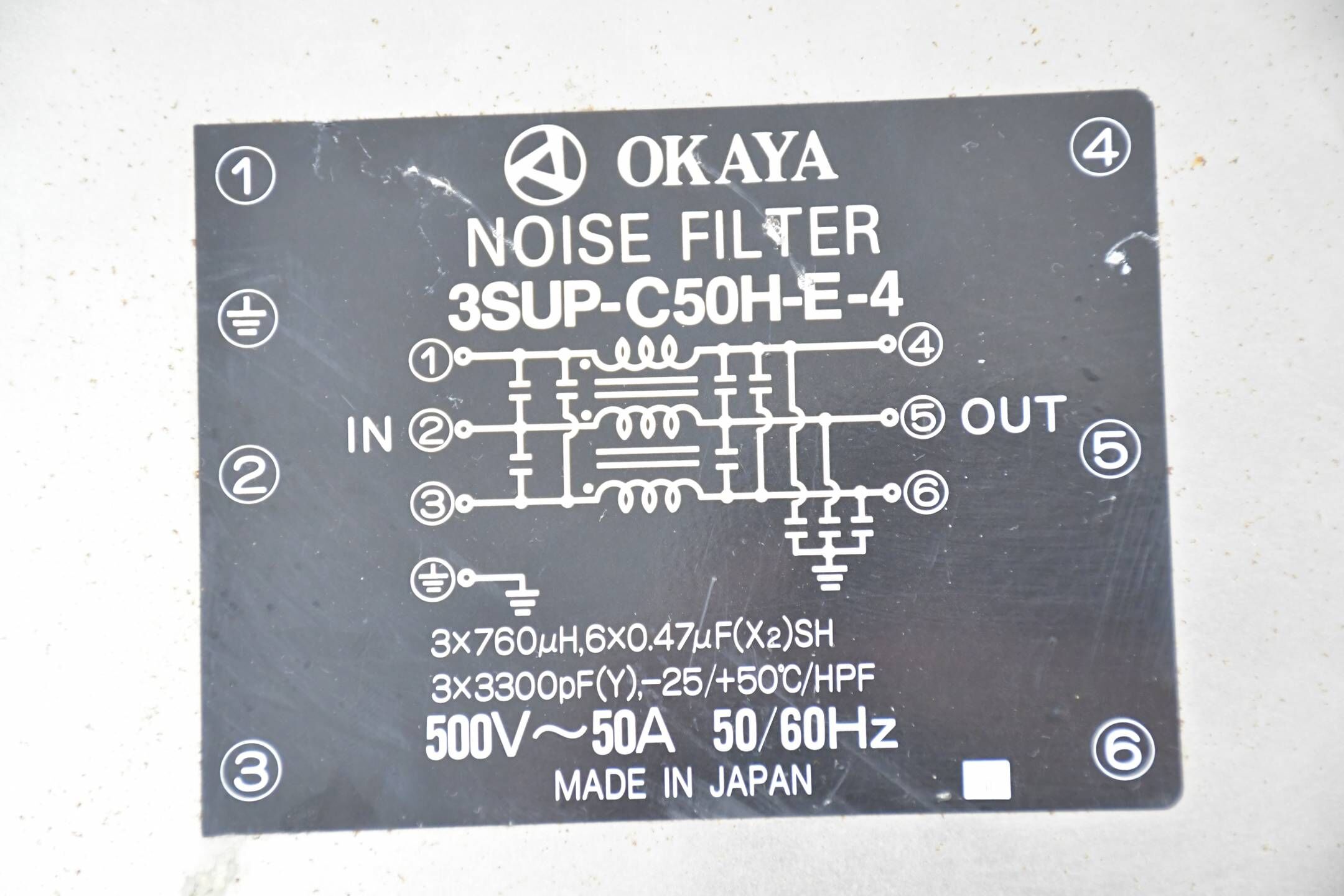 Okaya Noise Filter 3SUP-C50H-E-4